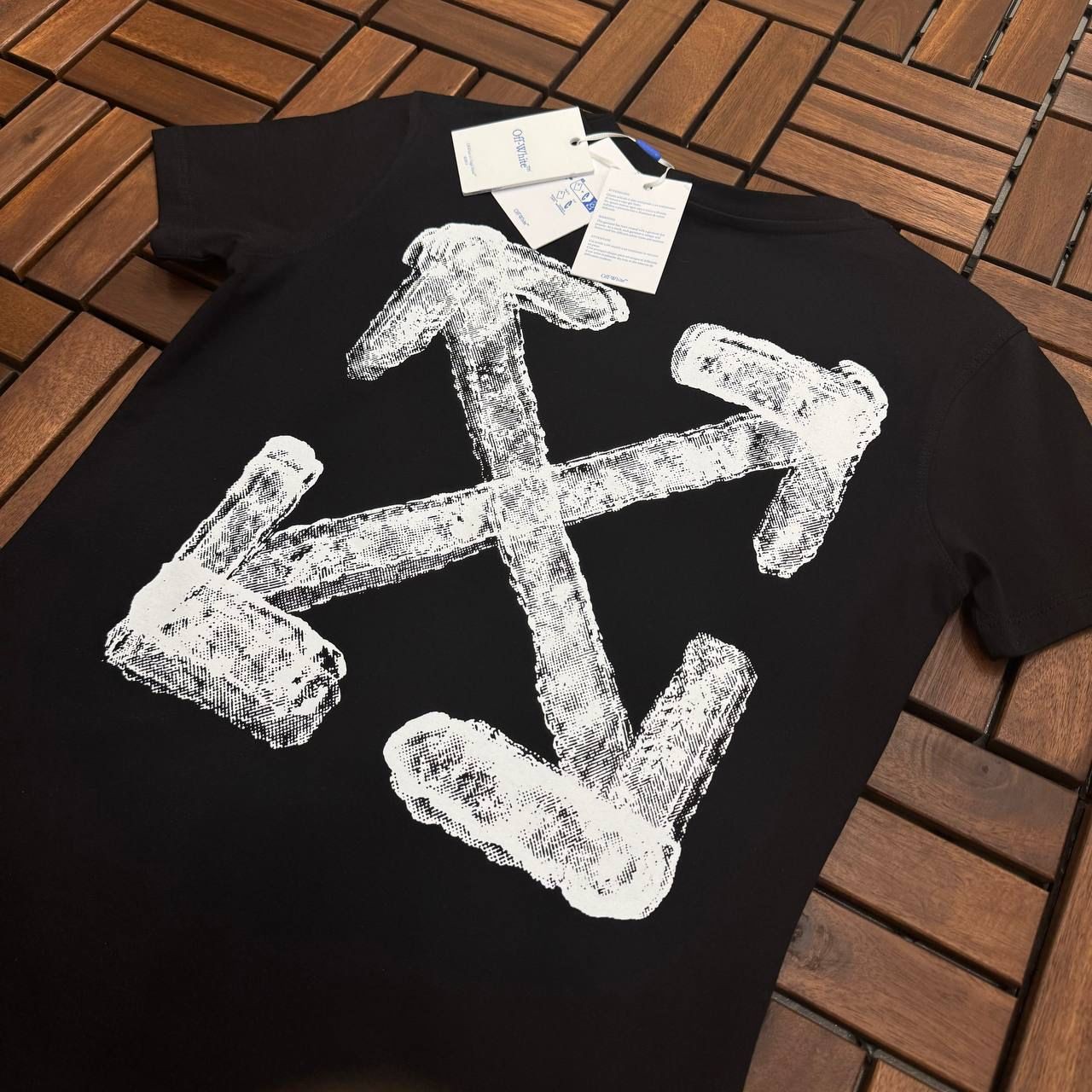 Off-White Baskılı Siyah Kadın T-Shirt ES85