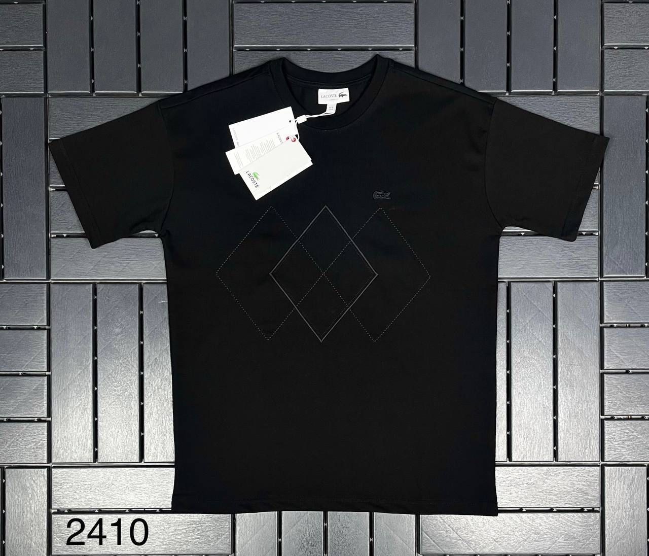 LACOSTE Bisiklet Yaka Nakış Detaylı Siyah Erkek T-Shirt 2410