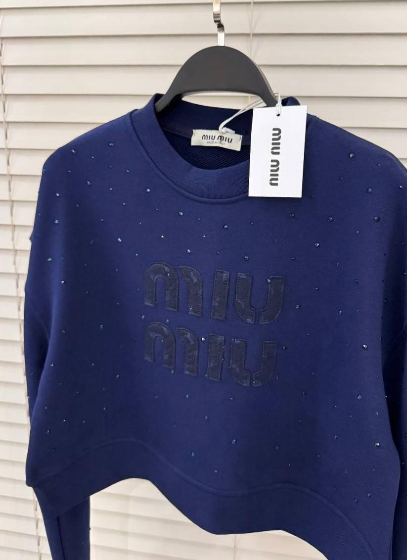 MİU MİU Taşlı  Kadın Sweatshirt