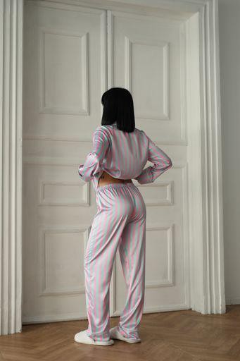 Berhani Mint Pembe Çizgili Kadın Pijama