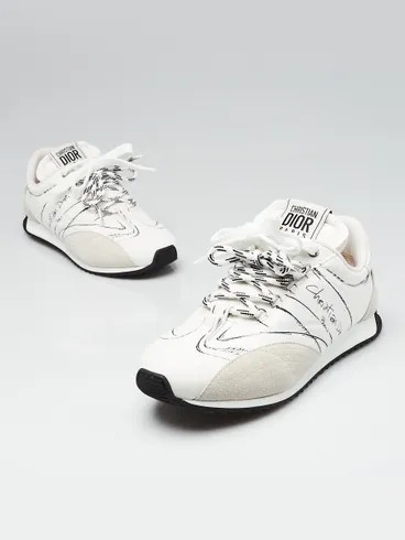 Dior D-Sketch Sneaker Kadın Bej Ayakkabı