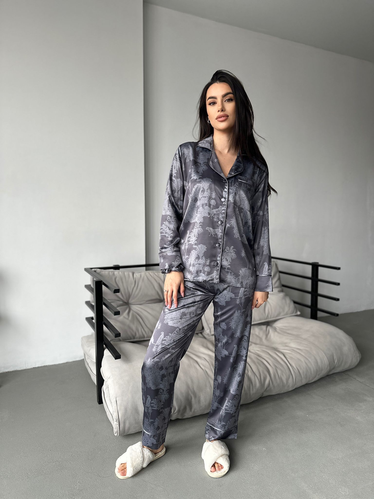 Berhani Safari Desenli Kadın Pijama