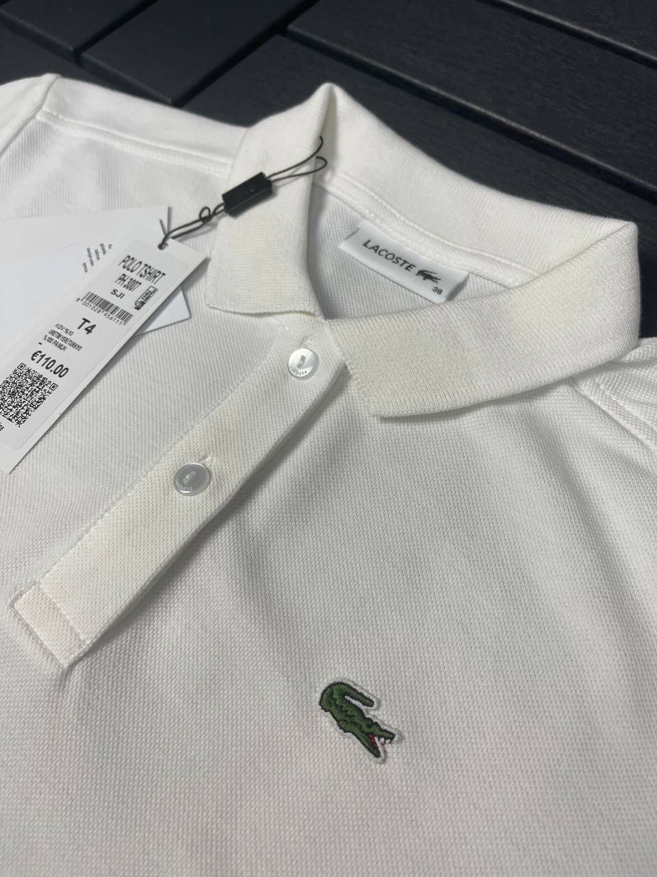 LACOSTE Polo Yaka Beyaz Kadın T-Shirt 3007