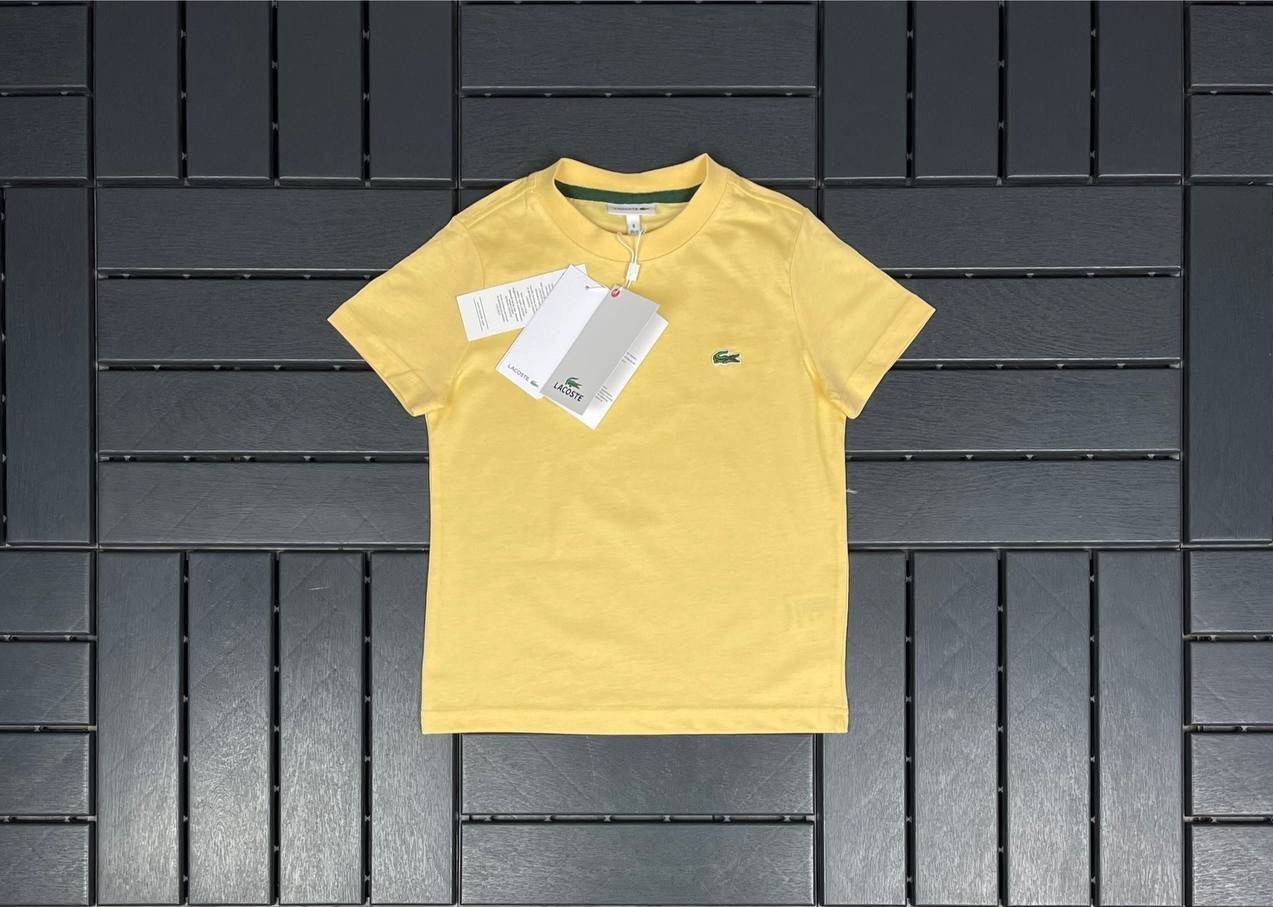 LACOSTE Logo Detaylı Sarı Çocuk T-Shirt 81001