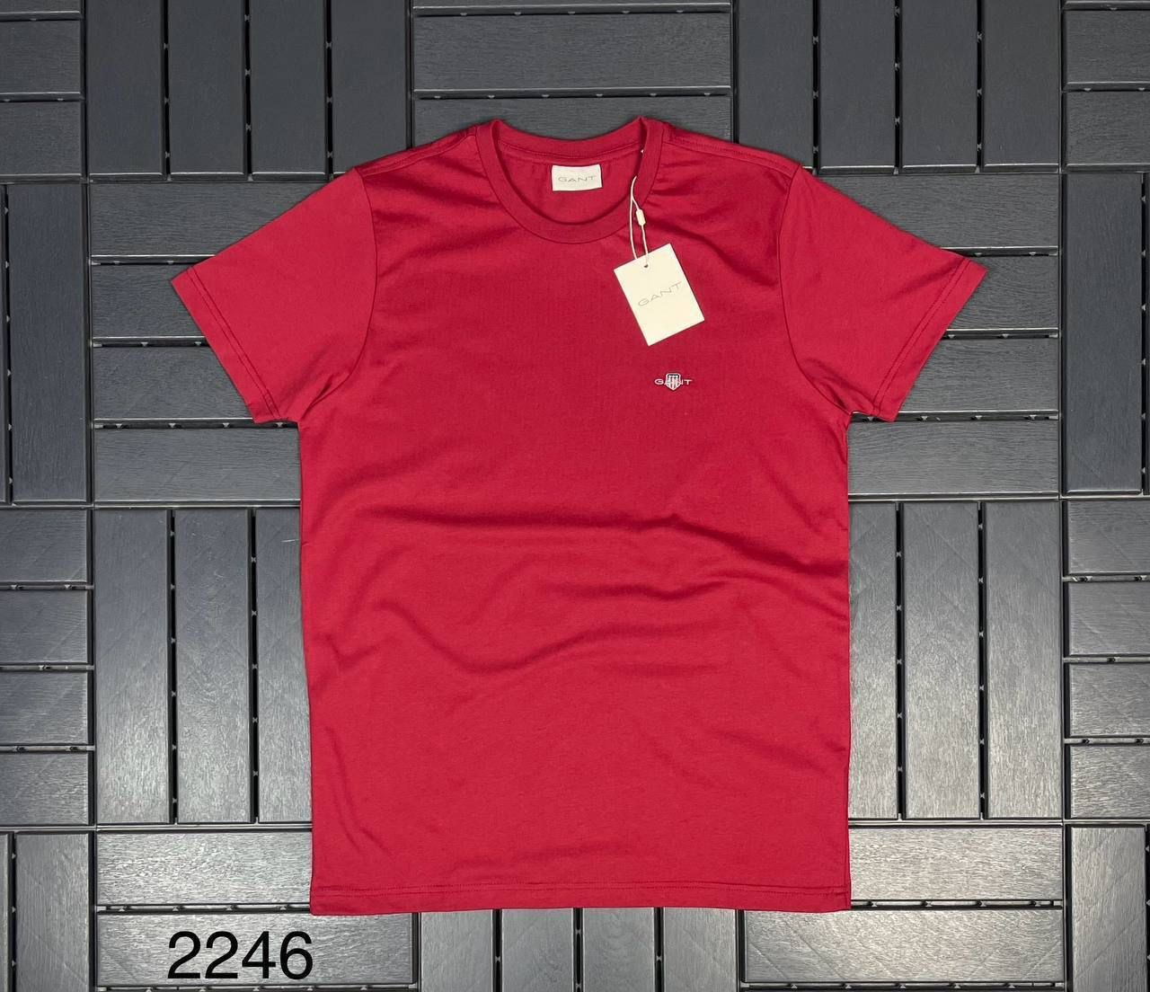 GANT Nakış Logo Detaylı Bordo Erkek T-Shirt 2246