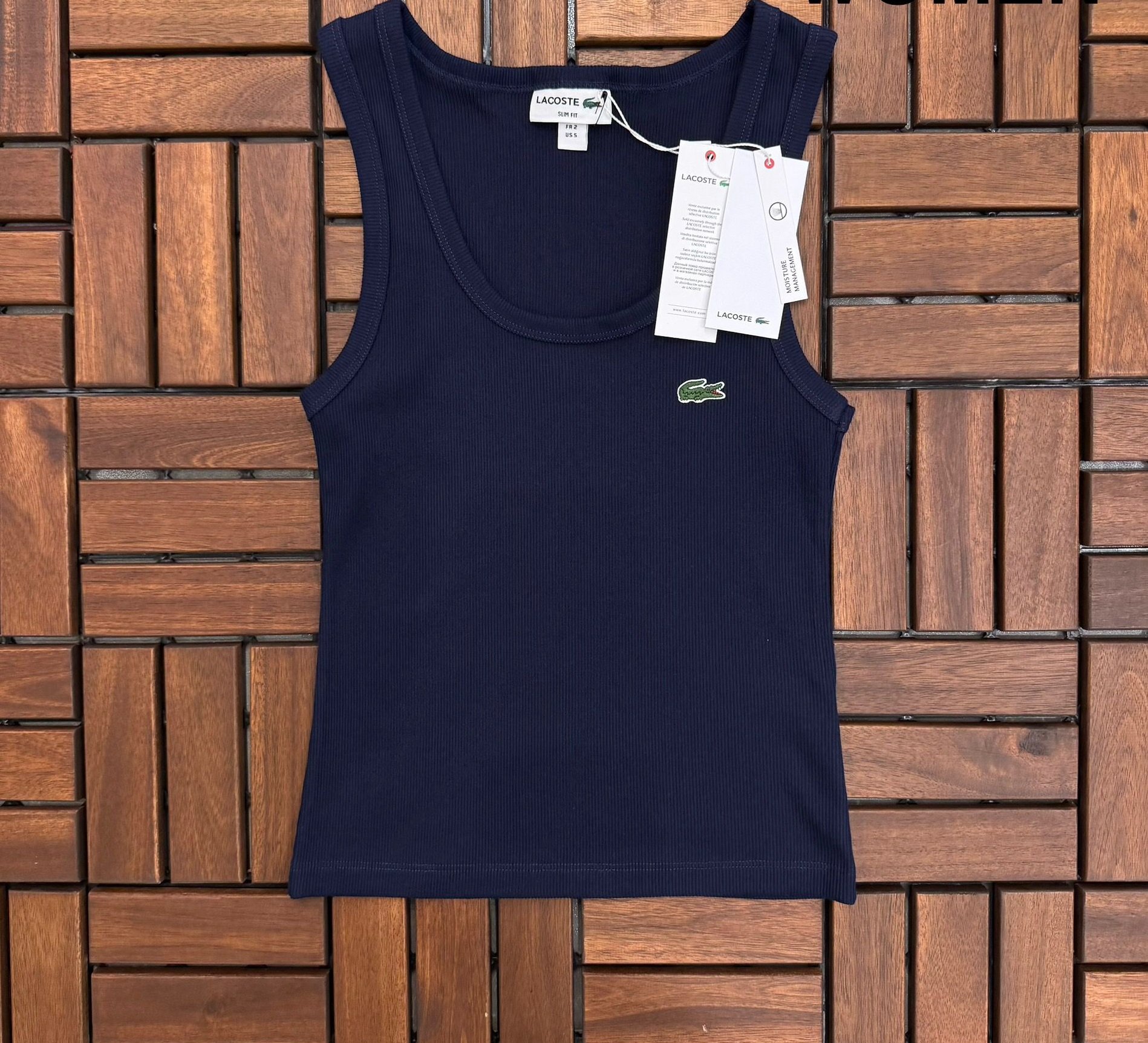 LACOSTE Logo Detaylı Lacivert Kadın Atlet BES168