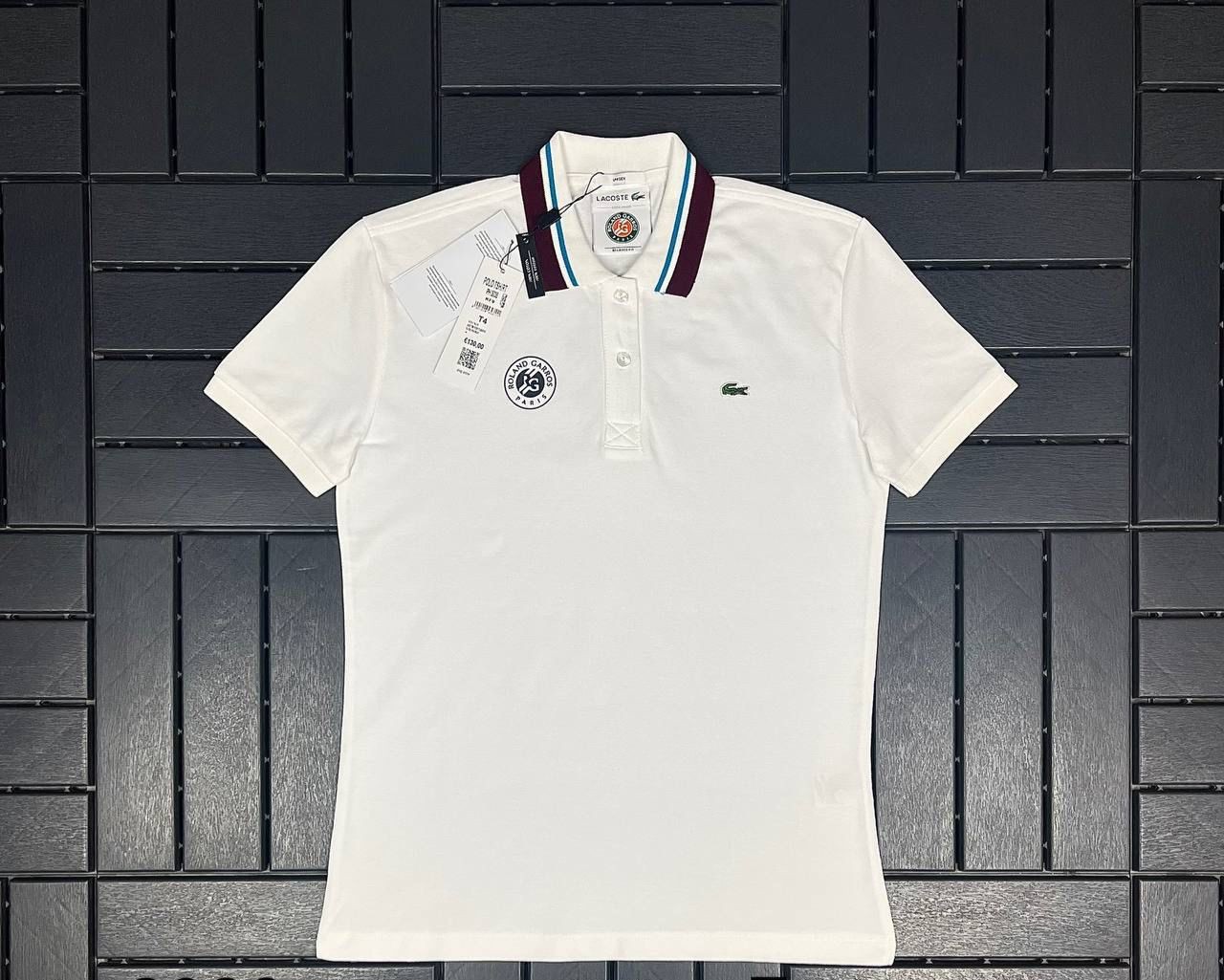 LACOSTE Logo Detaylı Polo Yaka Beyaz Kadın T-Shirt 3038