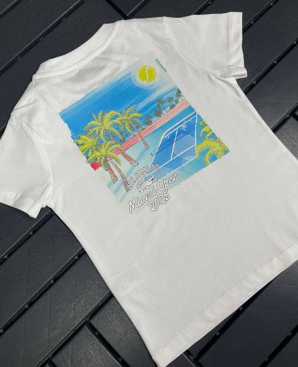 LACOSTE Logo ve Baskı Detaylı Beyaz Çocuk T-Shirt 81010