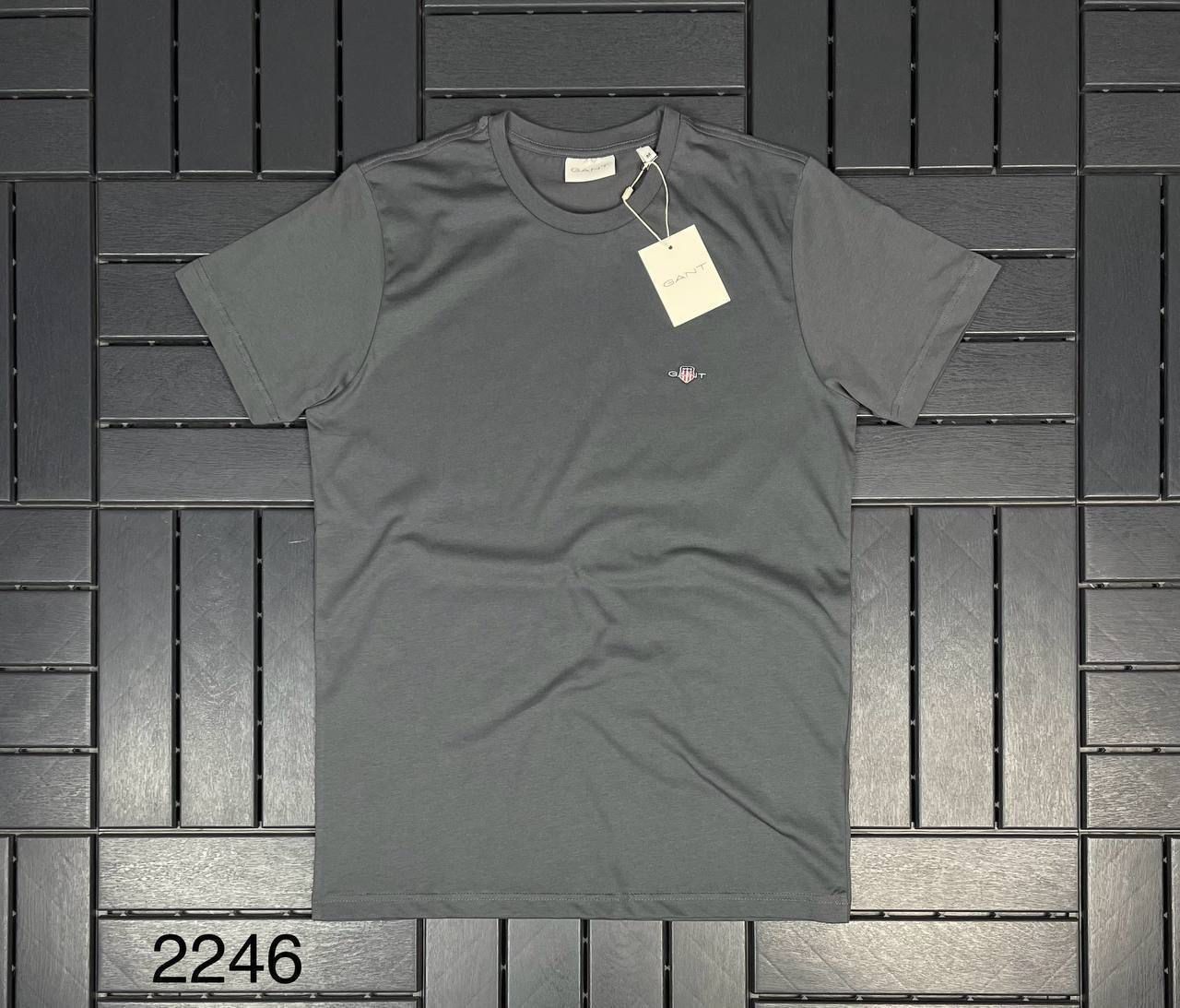 GANT Nakış Logo Detaylı Füme Erkek T-Shirt 2246