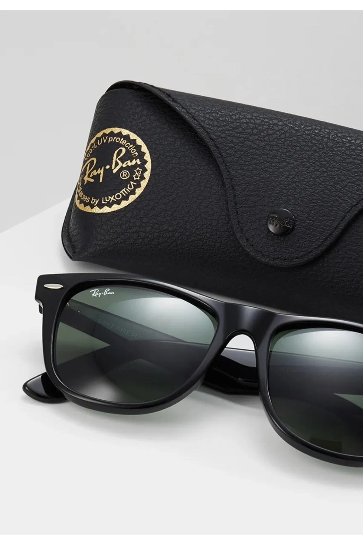 Rayban Unisex Yeşil Cam Siyah Güneş Gözlüğü