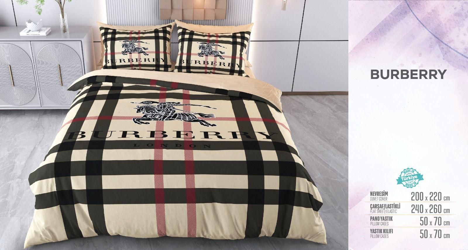 Burberry Çift Kişilik Nevresim Takımı 200x220