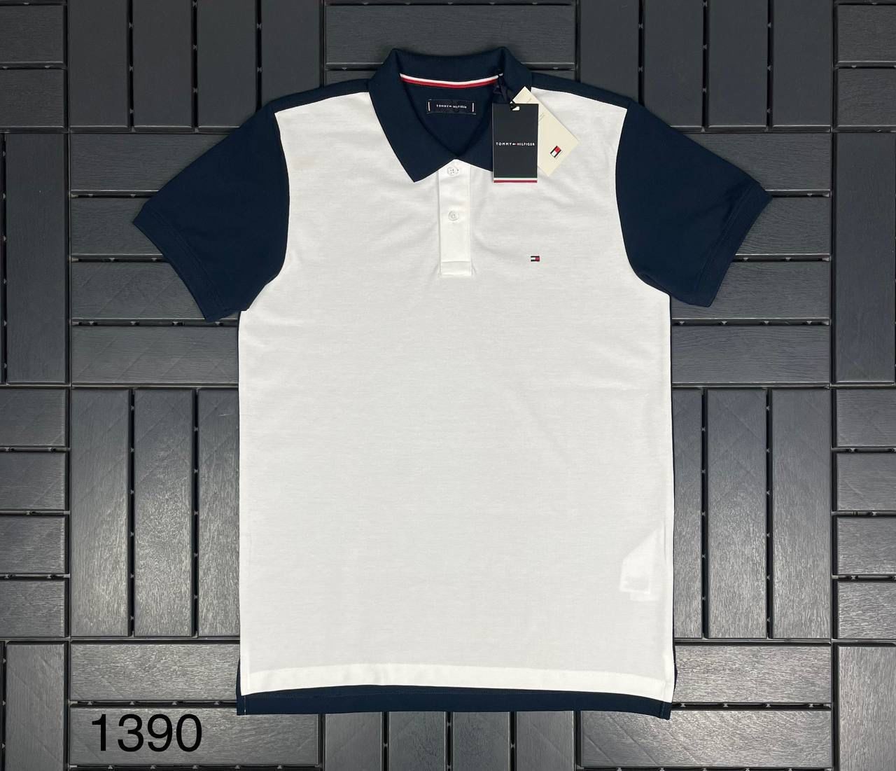 TOMMY HILFIGER Polo Yaka Logo Detaylı Beyaz Erkek T-Shirt 1390