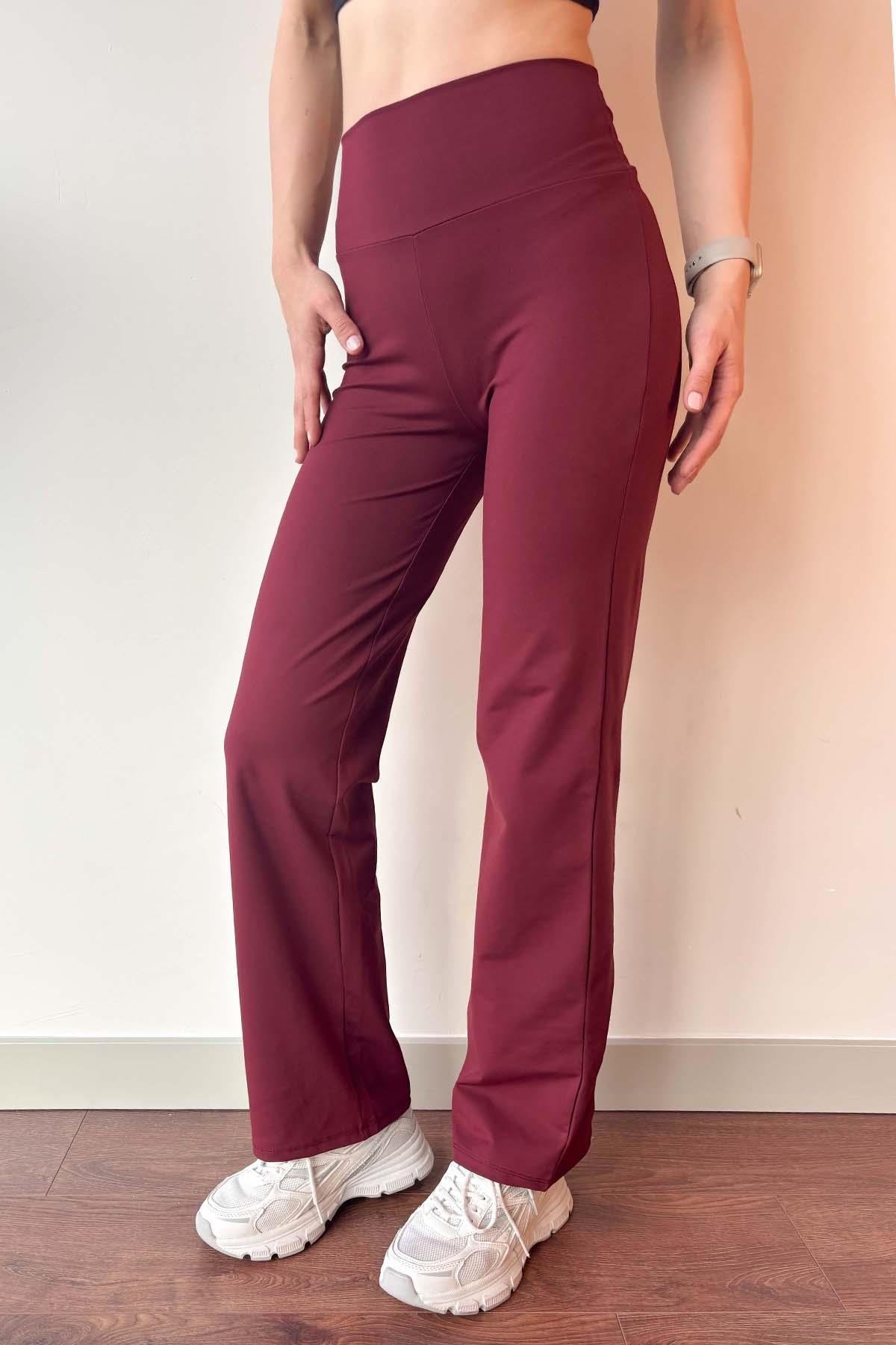 Oysho Bordo Yürüşüş Pantolonu