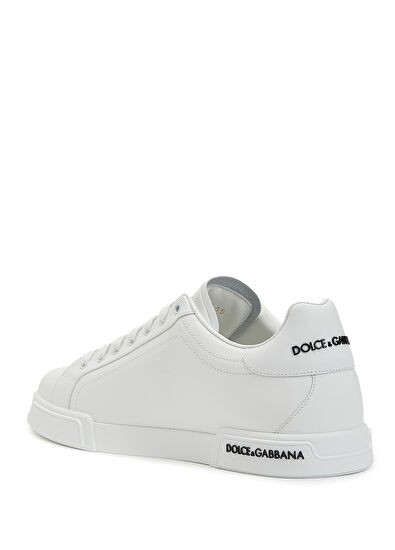 Dolce Gabbana Calfskin Nappa Portofine Sneakers Beyaz