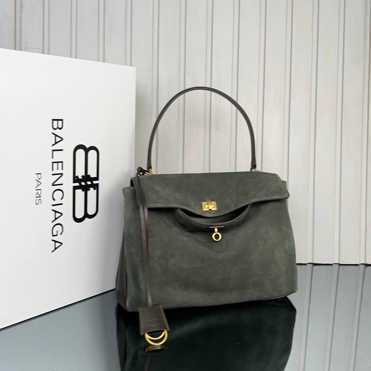 Balenciaga Rodeo Medium Suede Bag 