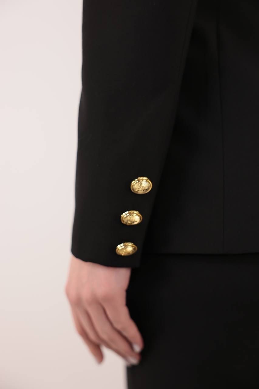PRADA Metal Logo Detaylı Siyah Takım 40023