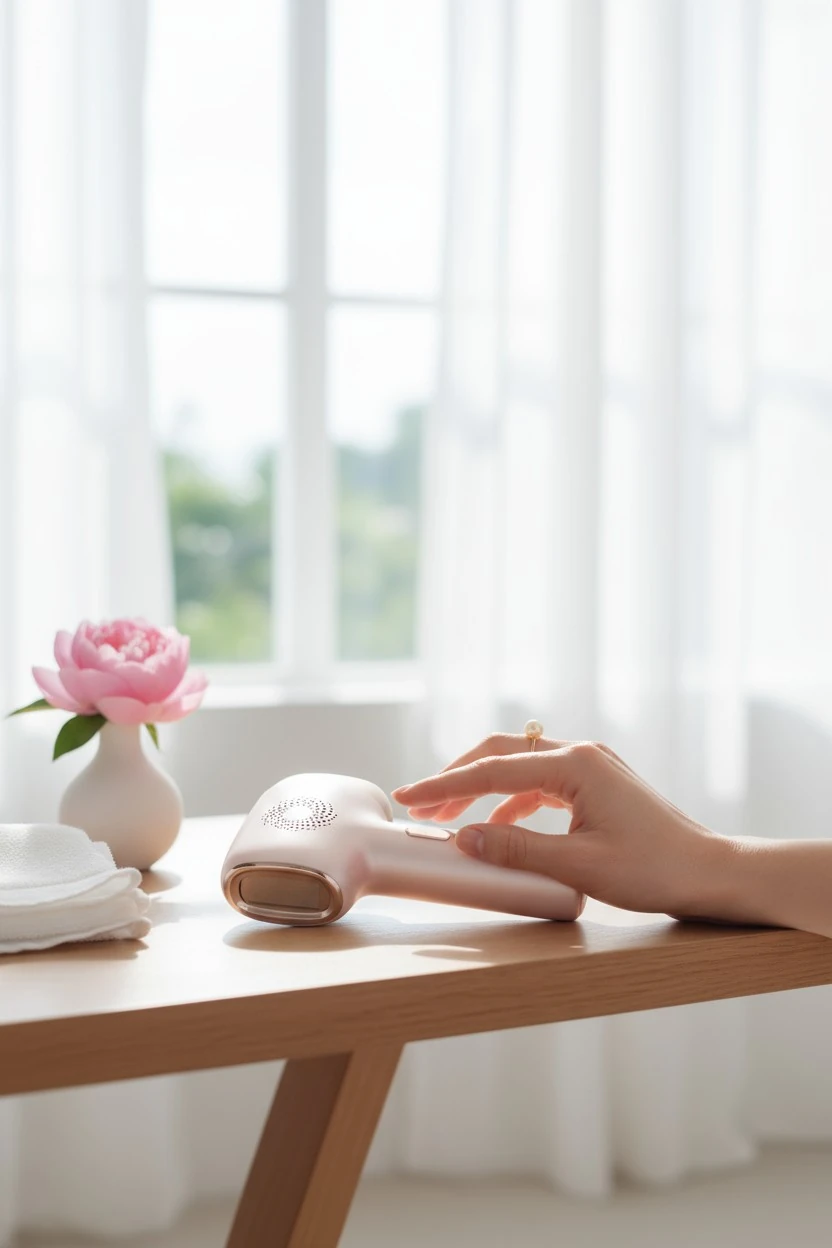 Berhani Buz Başlıklı Pembe IPL Lazer Epilasyon Cihazı