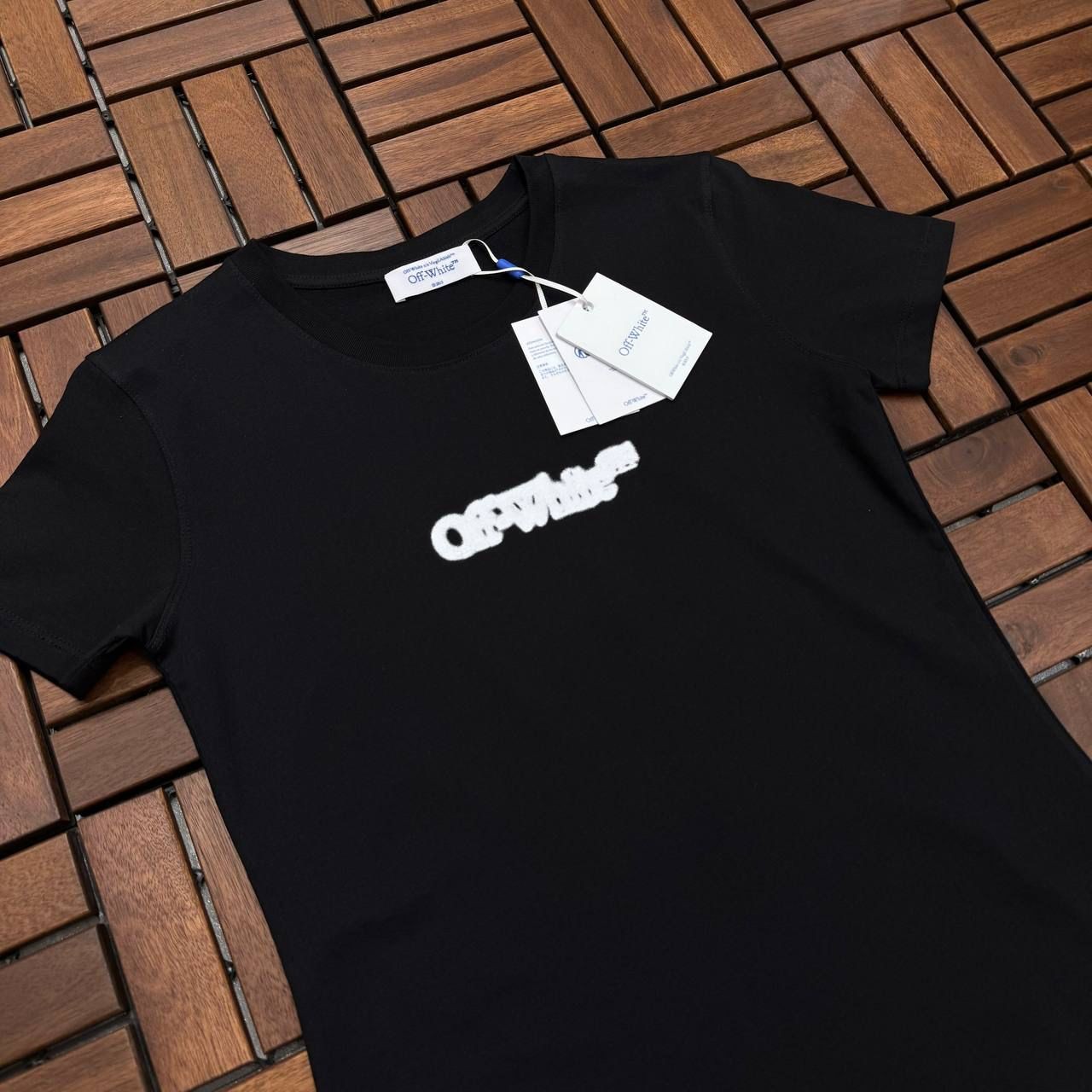 Off-White Baskılı Siyah Kadın T-Shirt ES85