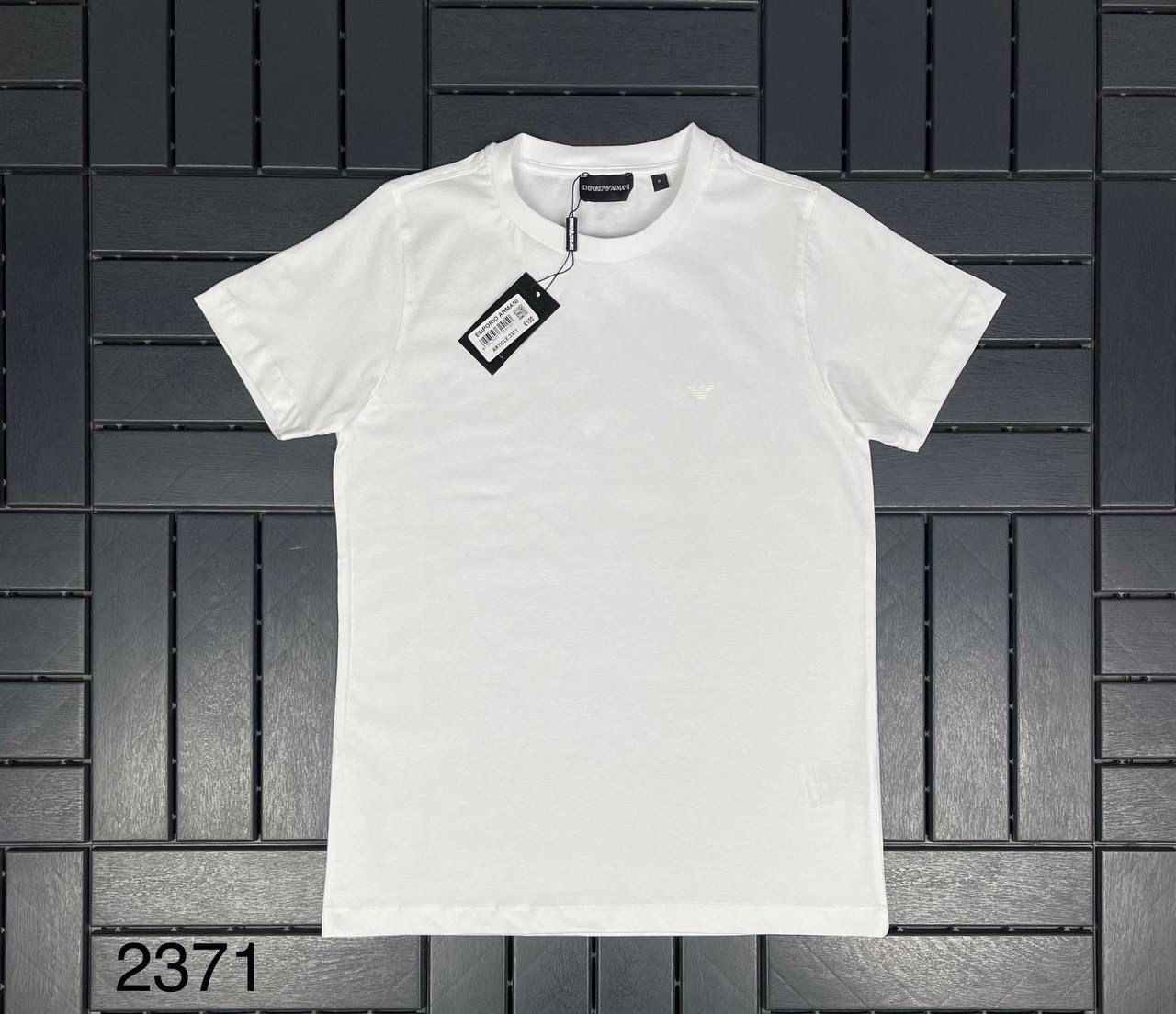 EMPORIO ARMANI Logo Detaylı Beyaz Erkek T-Shirt 2371