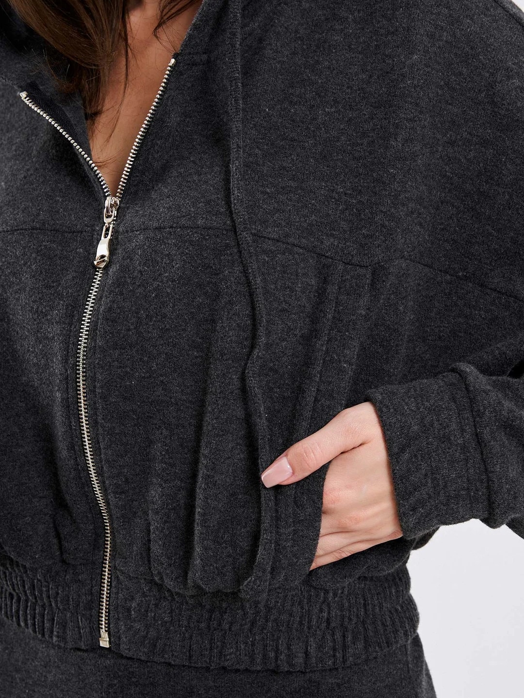 Berhani Kapüşonlu Örme Kadın Takım 220591