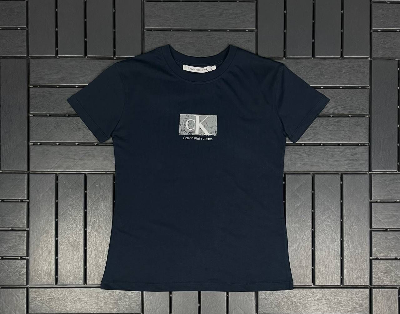 CALVIN KLEIN Baskılı Lacivert Kadın T-Shirt 2584