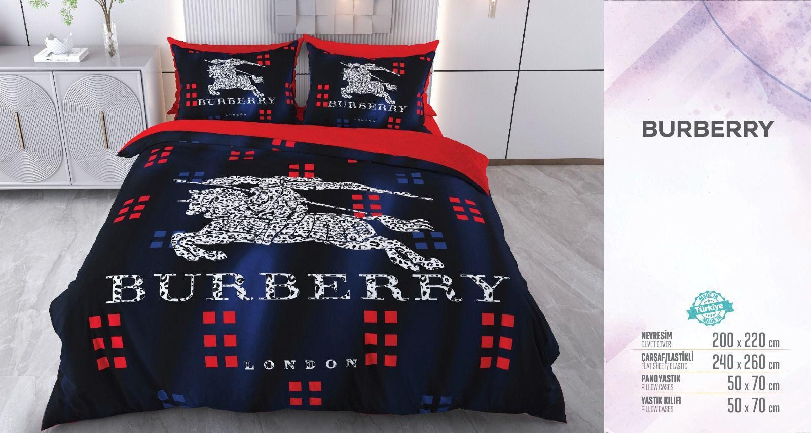 Burberry Çift Kişilik Nevresim Takımı 200x220