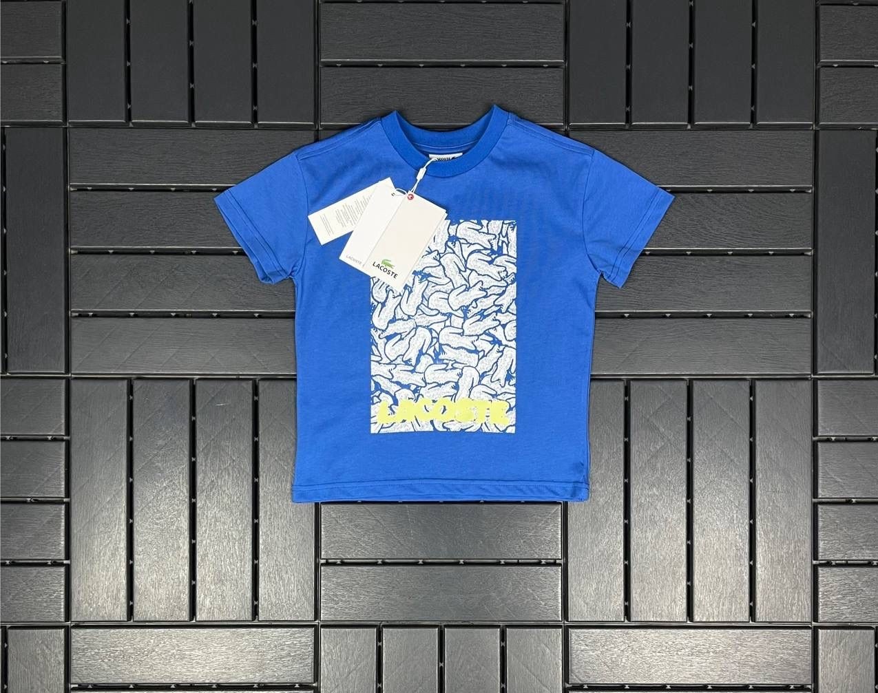LACOSTE Baskı Detaylı Koyu Mavi Çocuk T-Shirt 81015