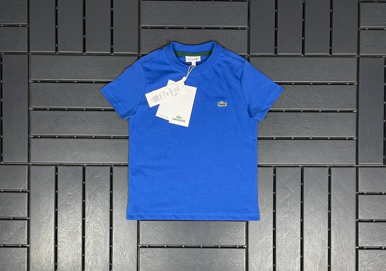 LACOSTE Logo Detaylı Mavi Çocuk T-Shirt  81001