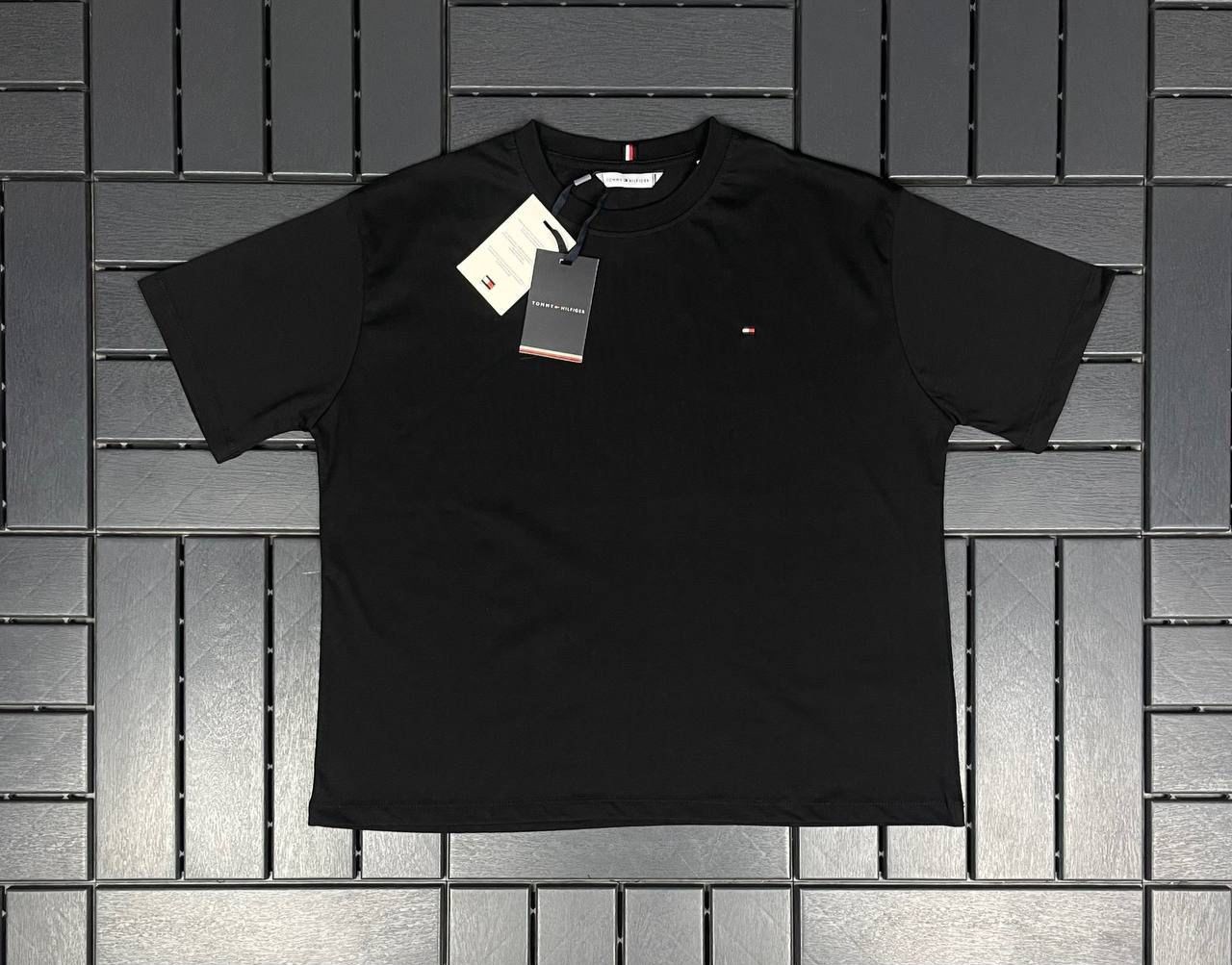 TOMMY HILFIGER Nakış Logo Detaylı Siyah Kadın T-Shirt 2540-3