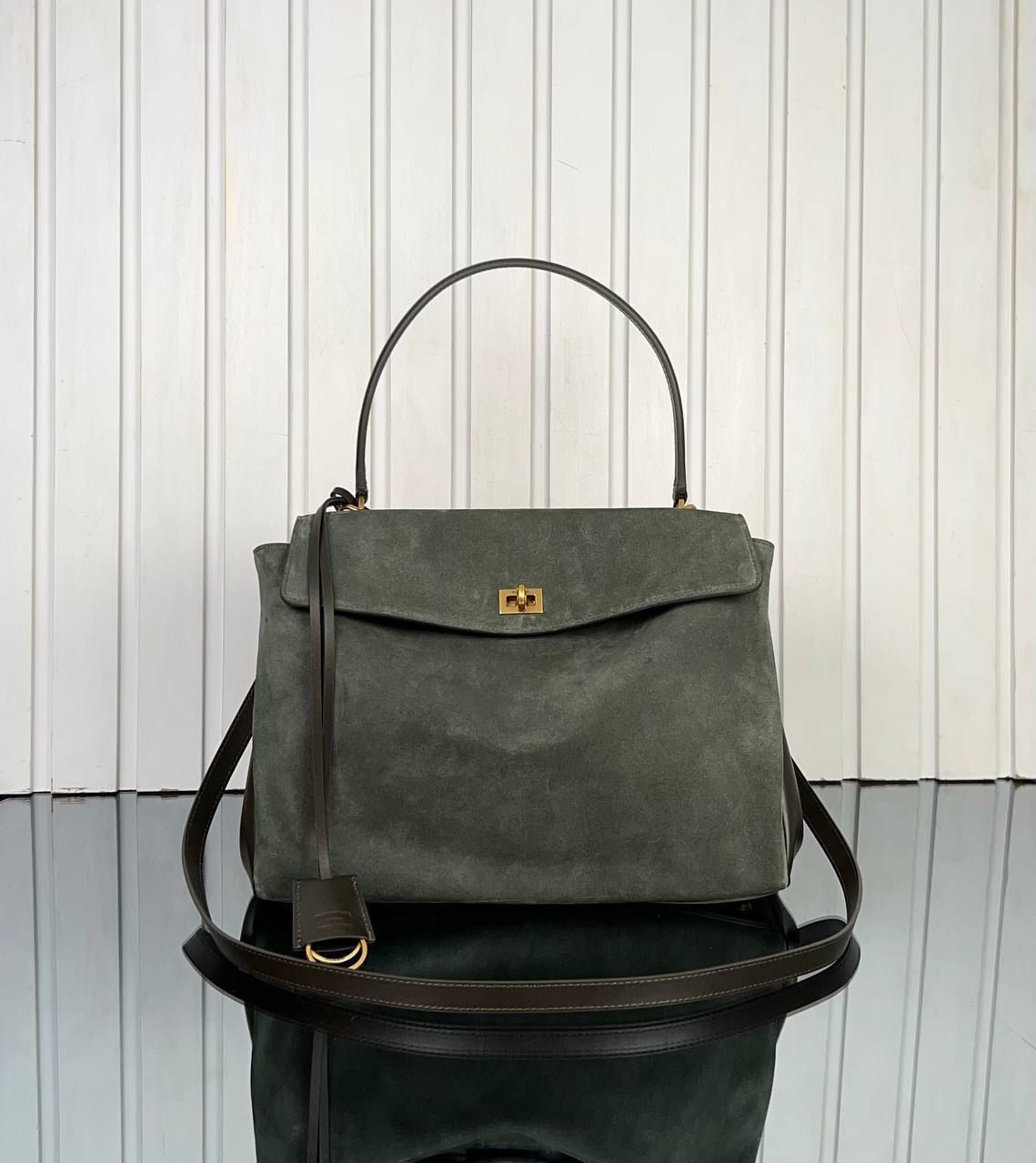 Balenciaga Rodeo Medium Suede Bag 
