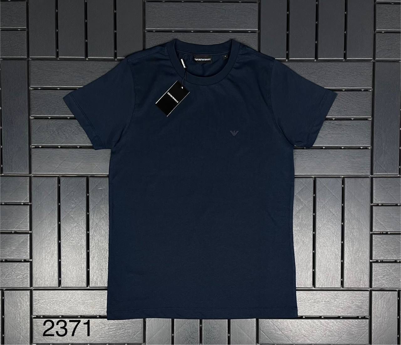 EMPORIO ARMANI Logo Detaylı Lacivert Erkek T-Shirt 2371