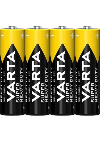 Varta Super Heavy Duty AA 1,5V - Kalın Kalem Pil 4 Lü Paket