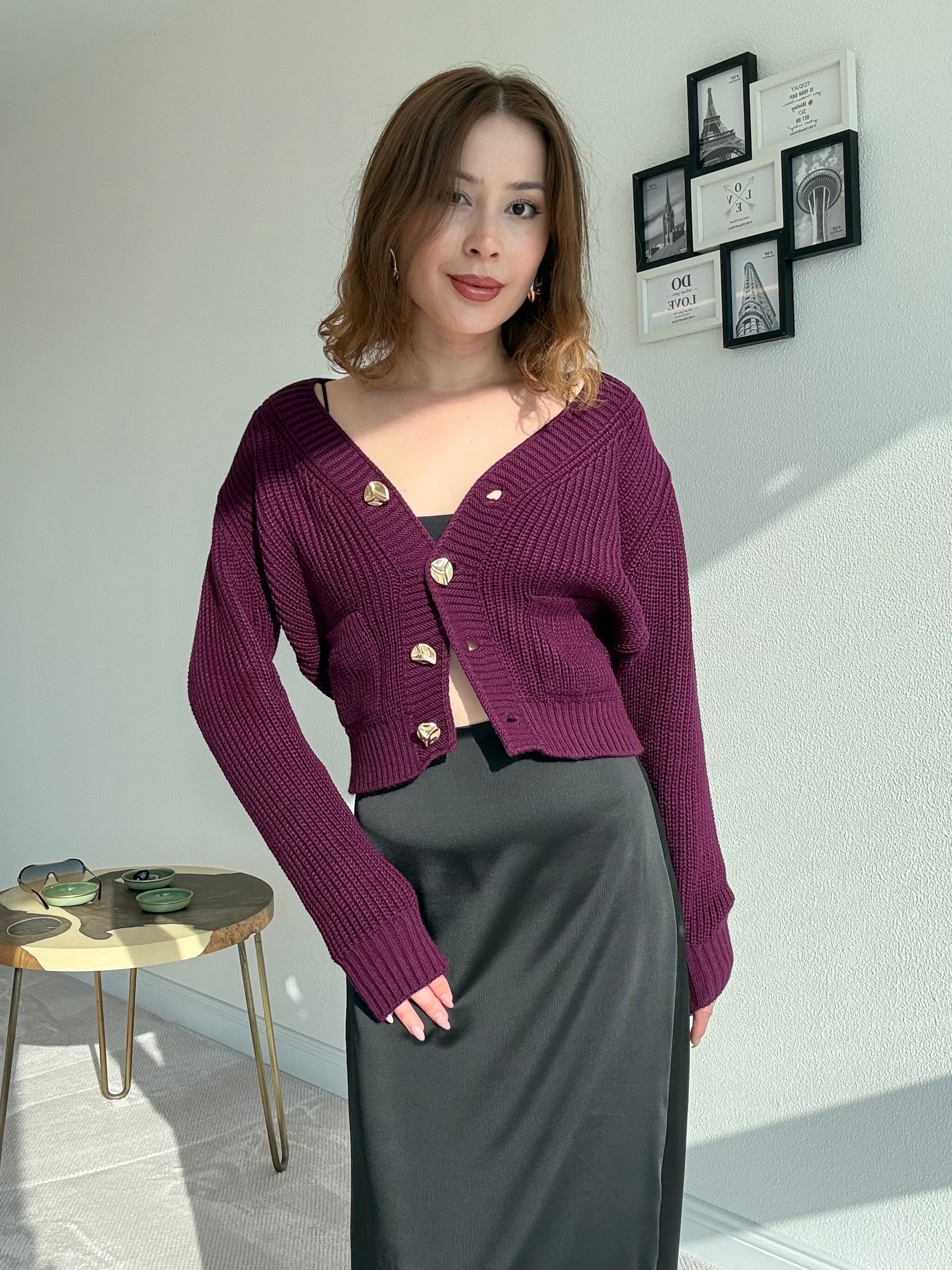 4 Düğme Selanik Hırka - MÜRDÜM