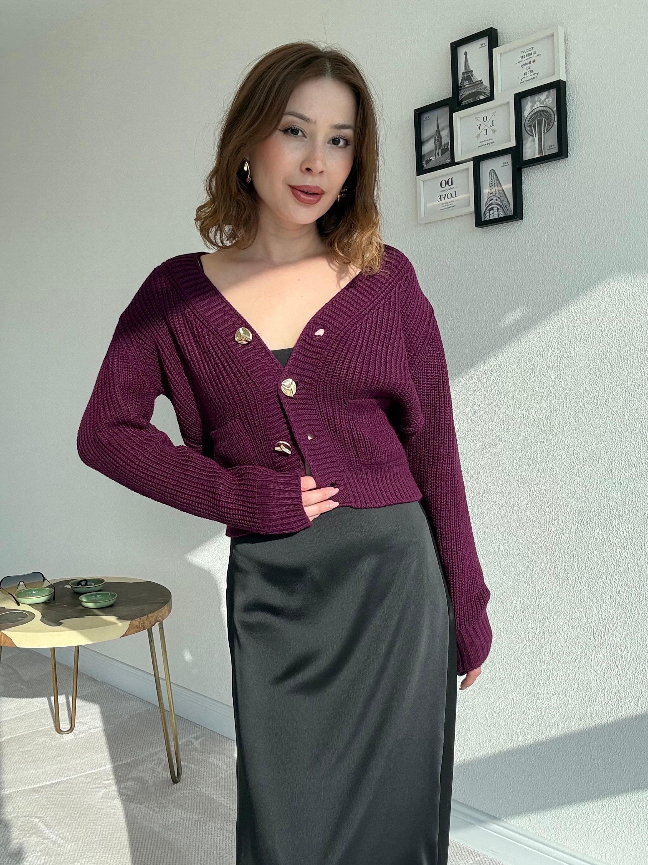 4 Düğme Selanik Hırka - MÜRDÜM
