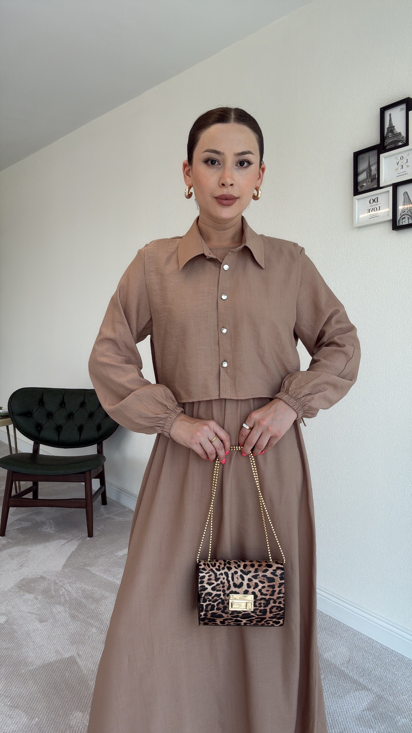 Yelekli Çilek Takım - CAMEL