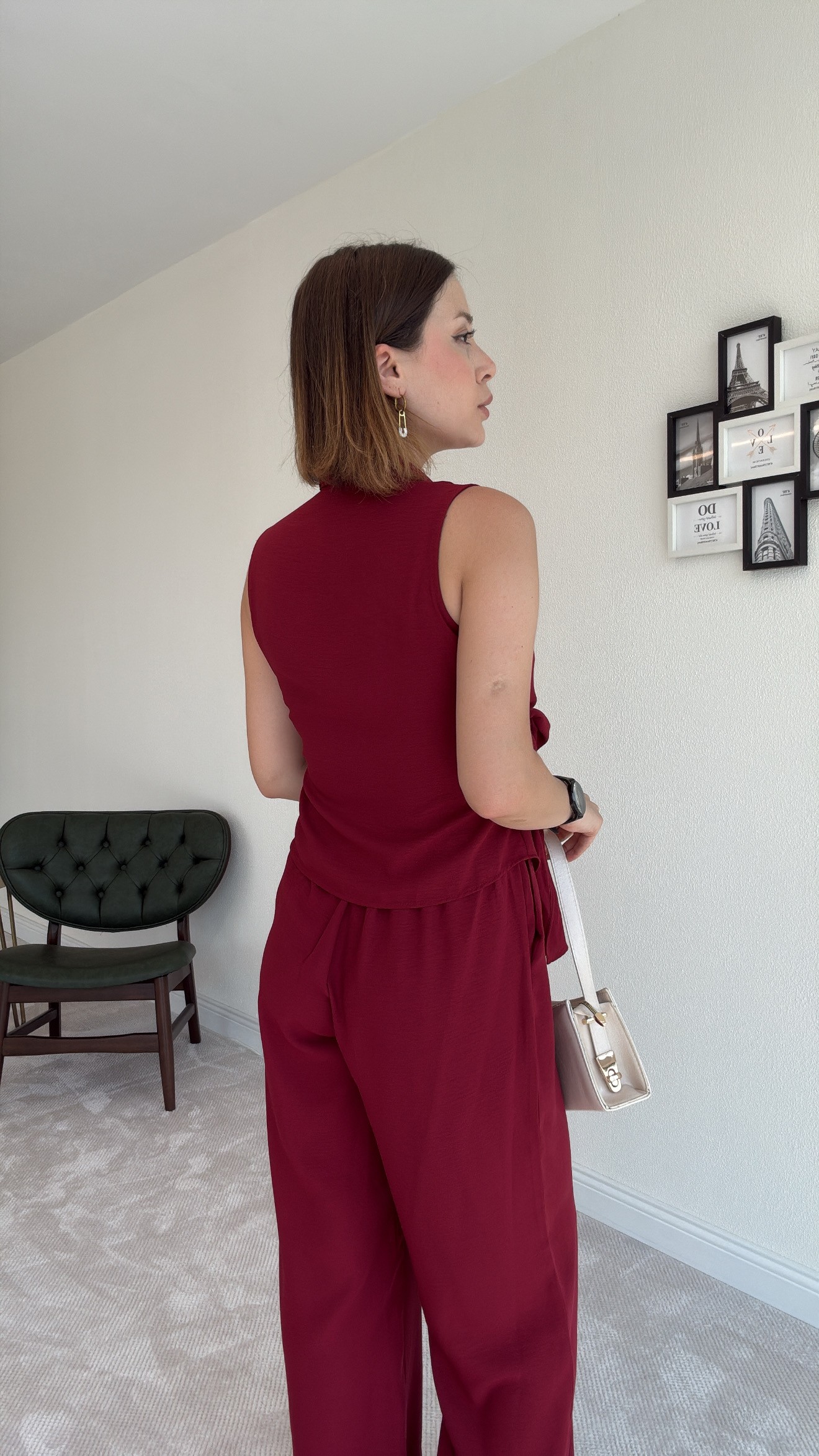 Kolsuz Bağlamalı Takım - BORDO