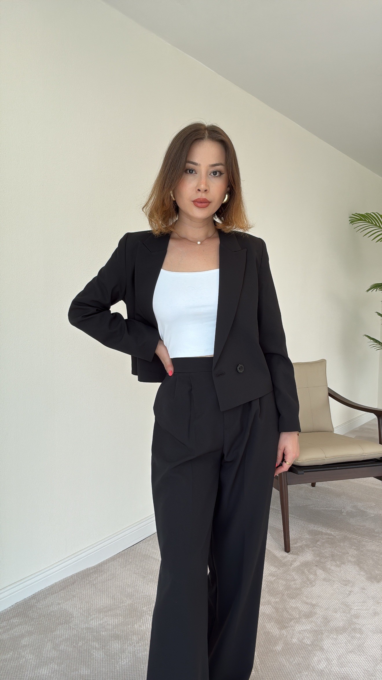 Lina Ceketli Takım - SİYAH
