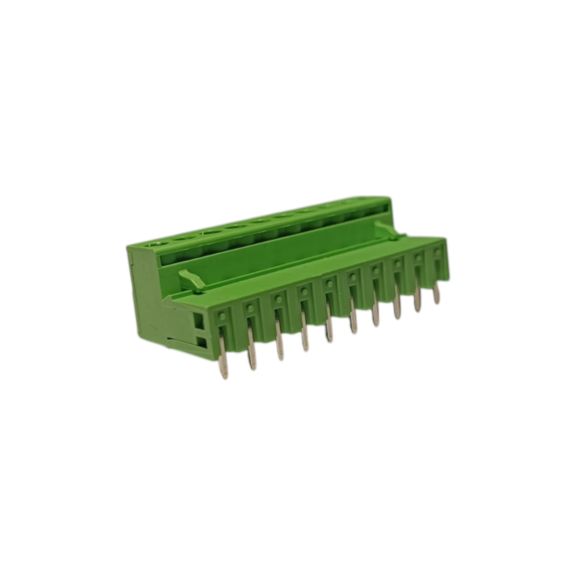 10 Pin 7.62mm 90° Yeşil Klemens Takımı (erkek+dişi)