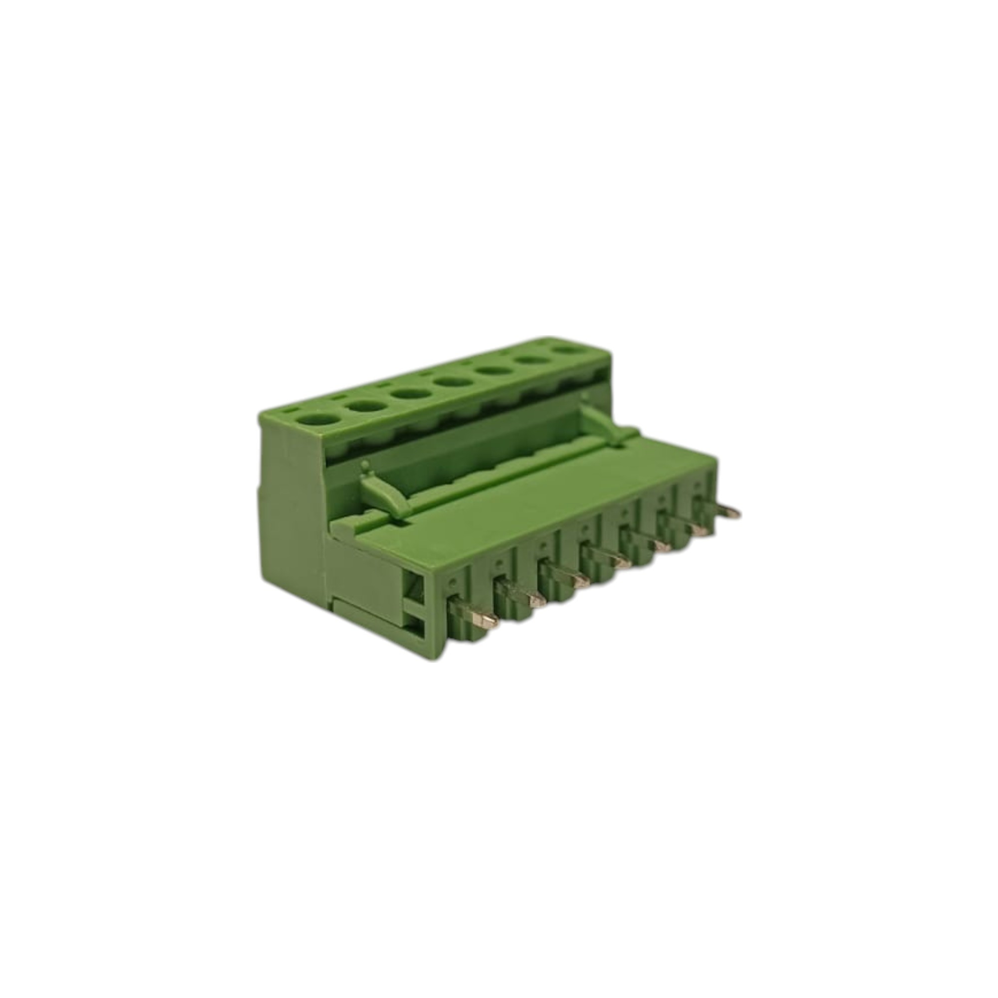7 Pin 7.62mm 180° Yeşil Klemens Takımı (erkek+dişi)