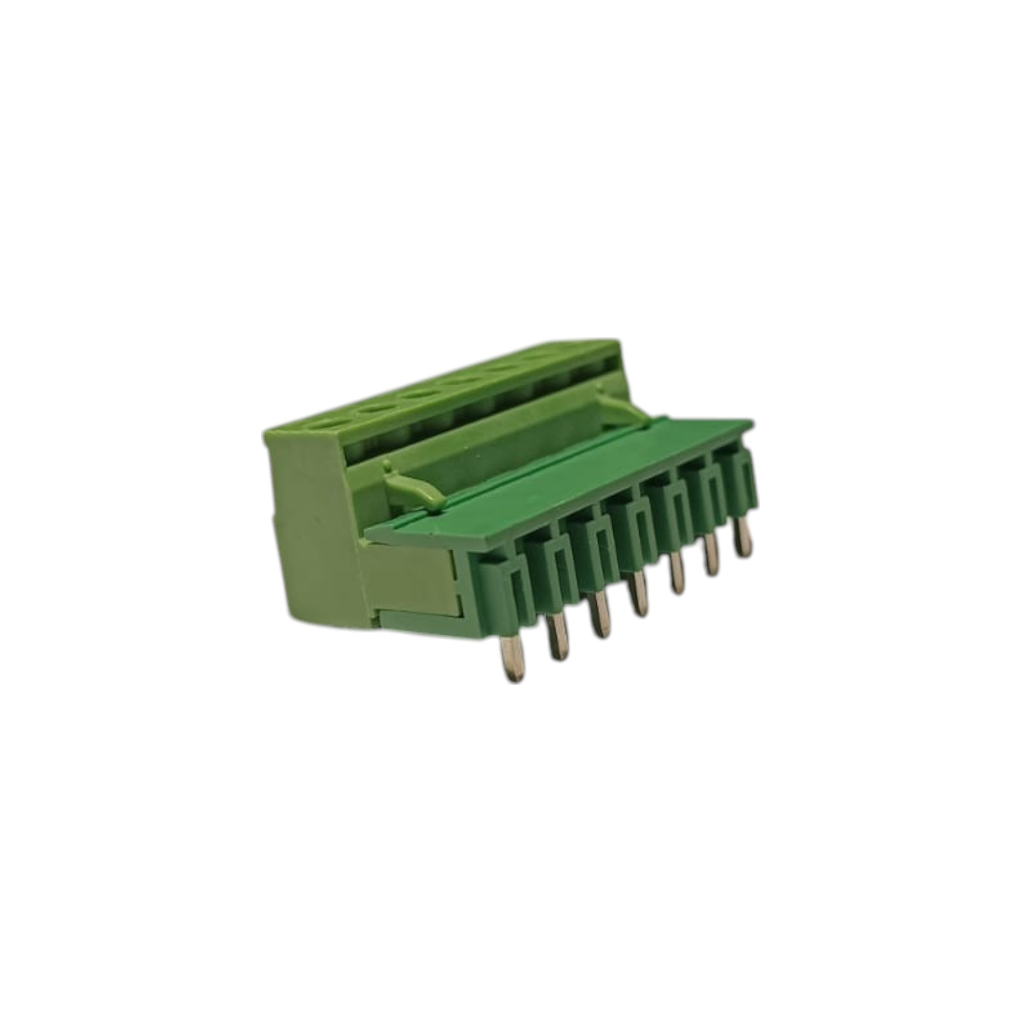 7 Pin 7.62mm 90° Yeşil Klemens Takımı (erkek+dişi)