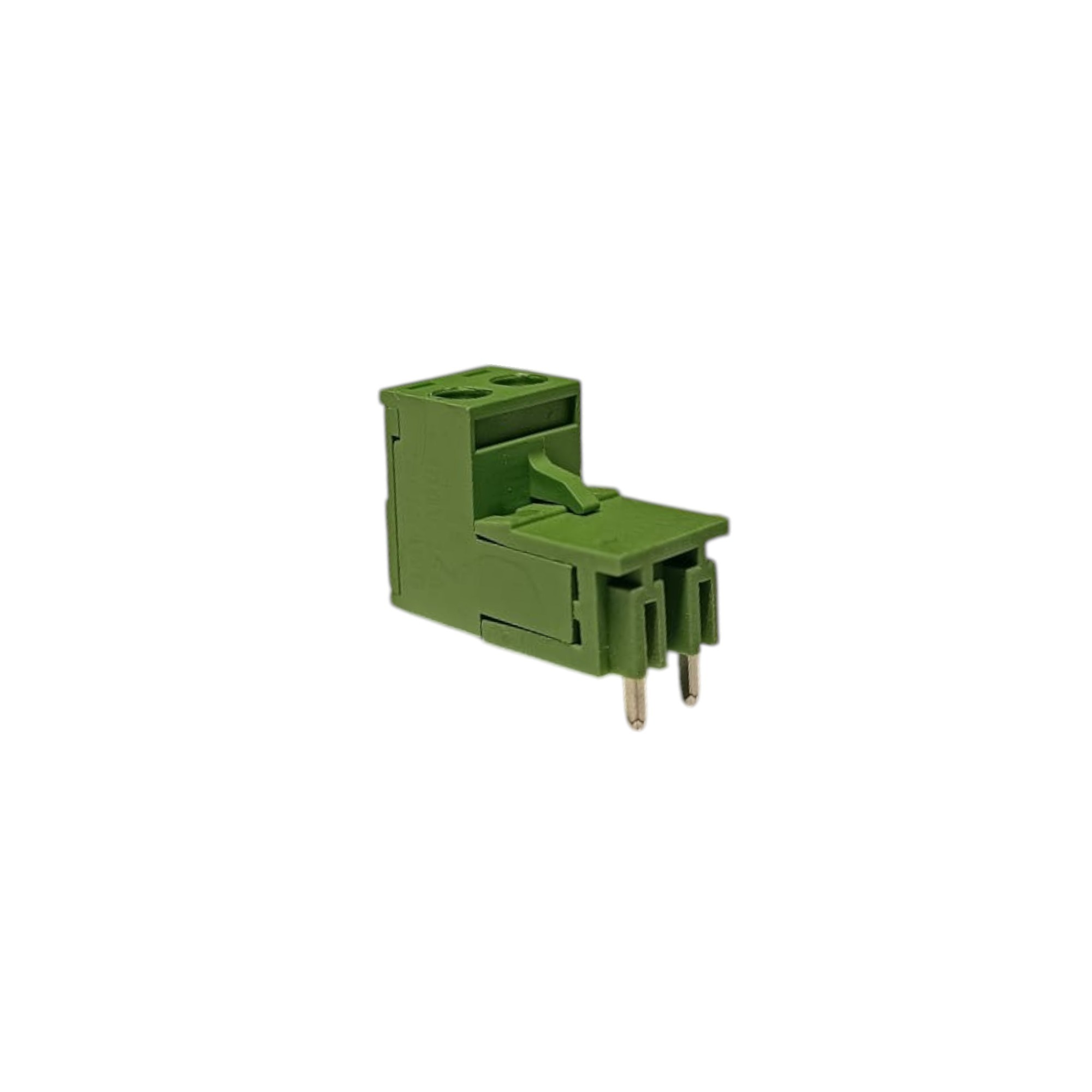 2 Pin 7.62mm 90° Yeşil Klemens Takımı (erkek+dişi)
