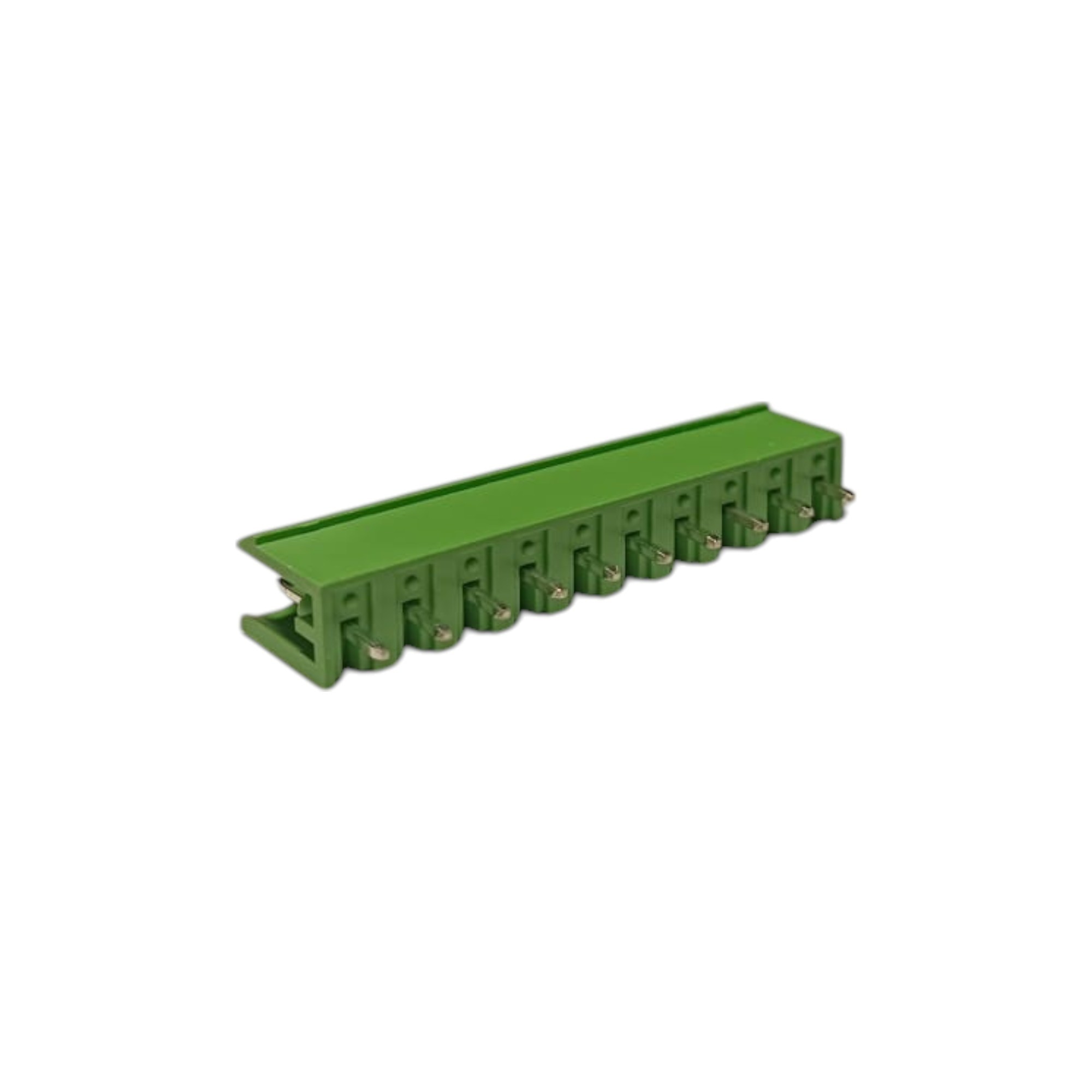 10 Pin 7.62mm 180° Yeşil Klemens Takımı (erkek+dişi)