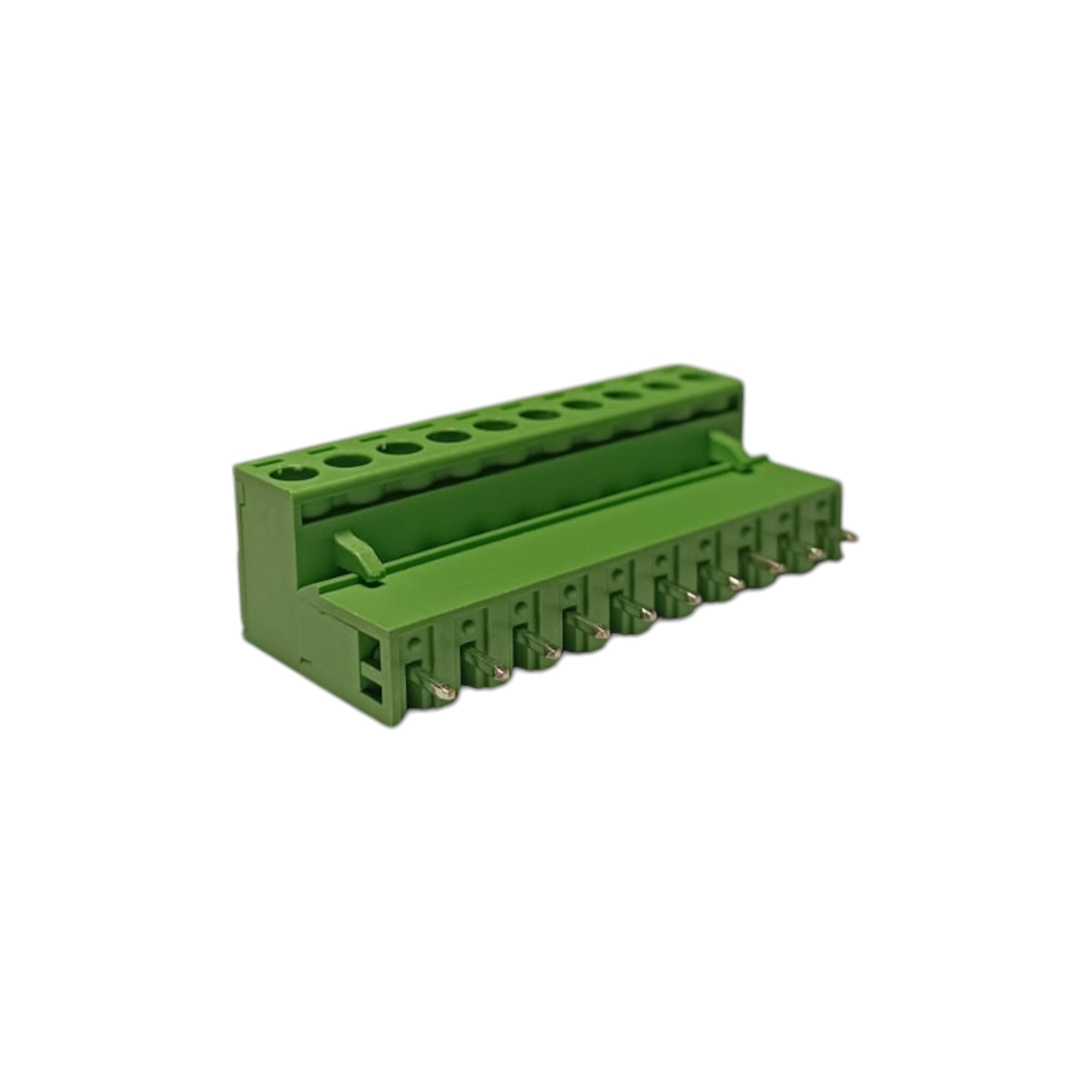 10 Pin 7.62mm 180° Yeşil Klemens Takımı (erkek+dişi)