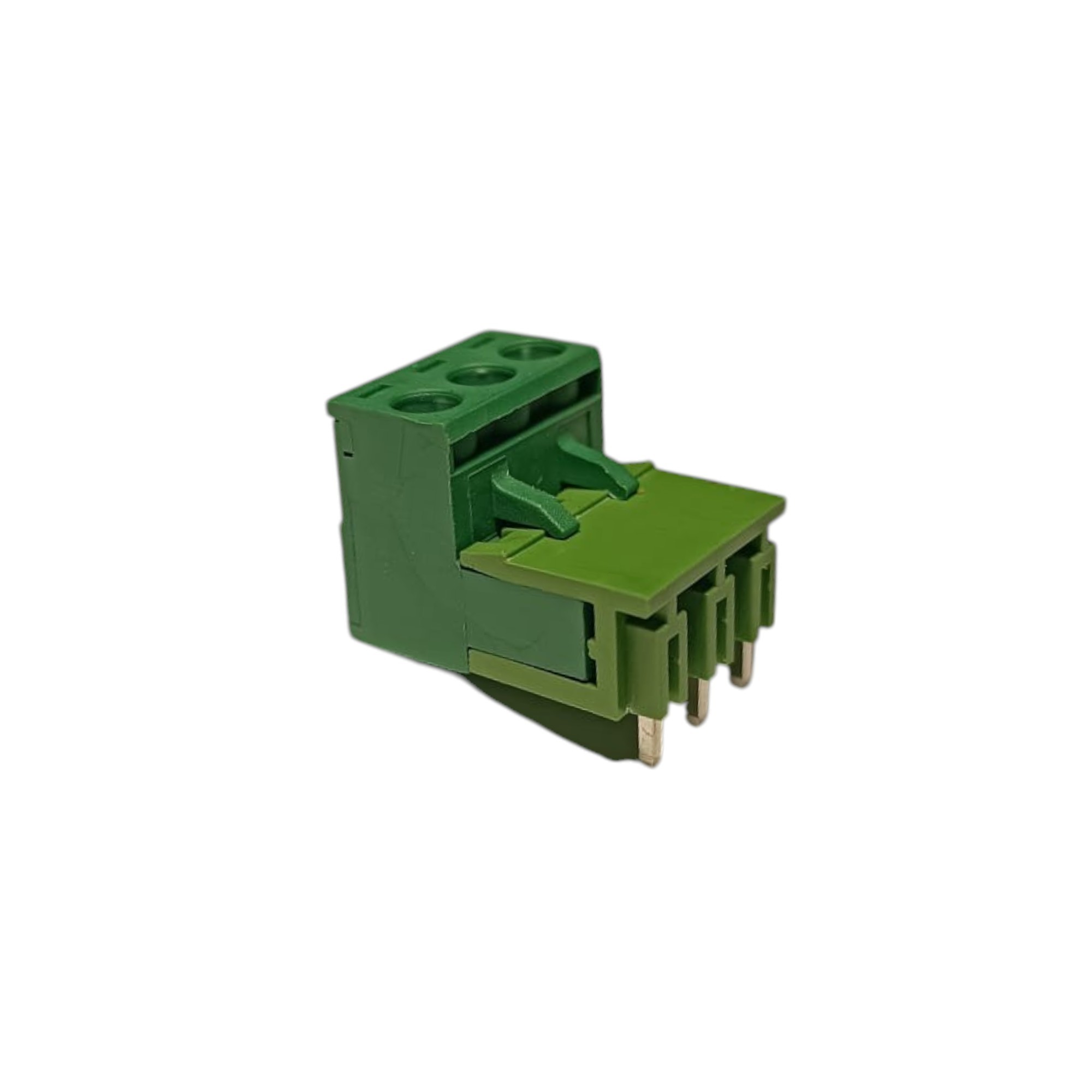 3 Pin 7.62mm 90° Yeşil Klemens Takımı (erkek+dişi)