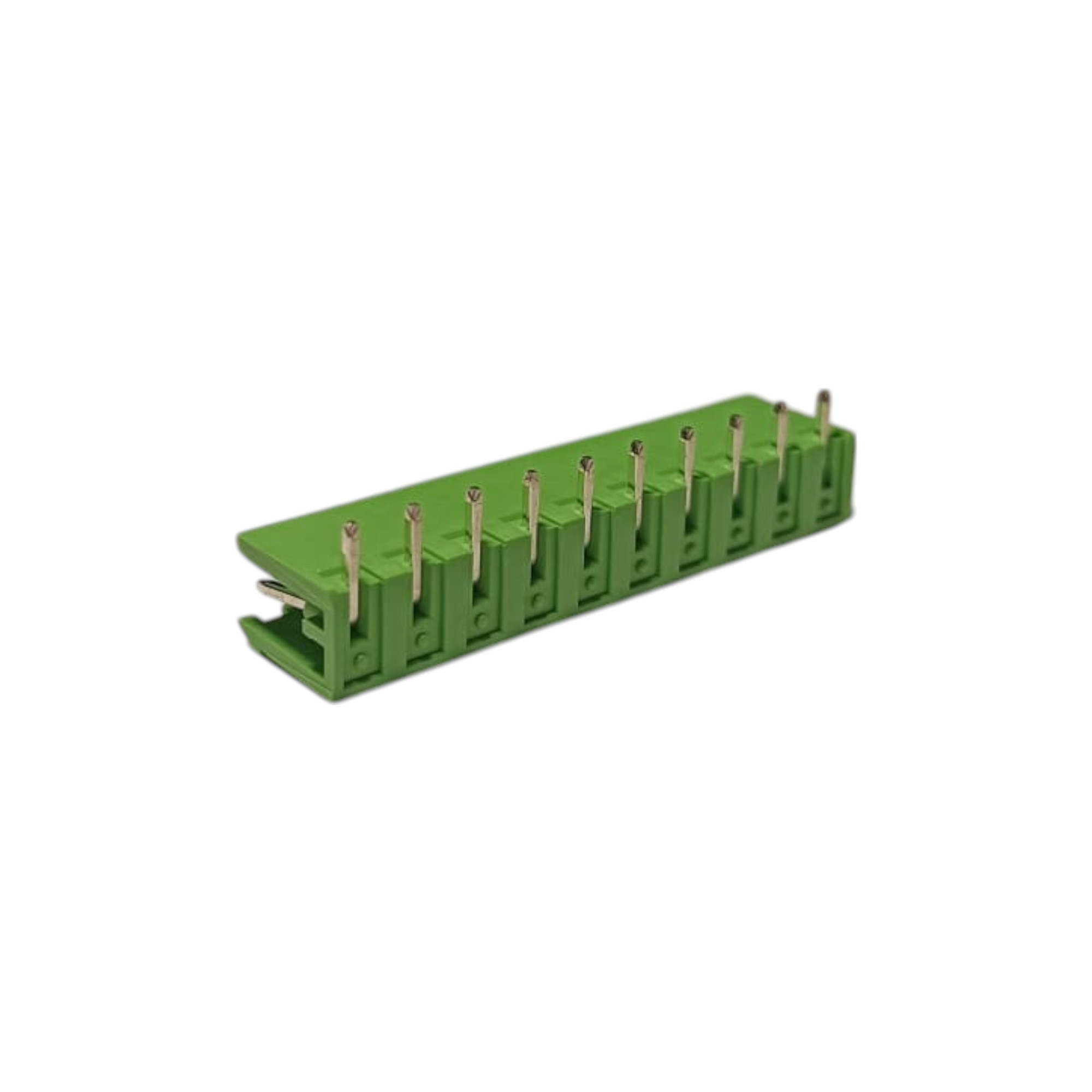 10 Pin 7.62mm 90° Yeşil Klemens Takımı (erkek+dişi)