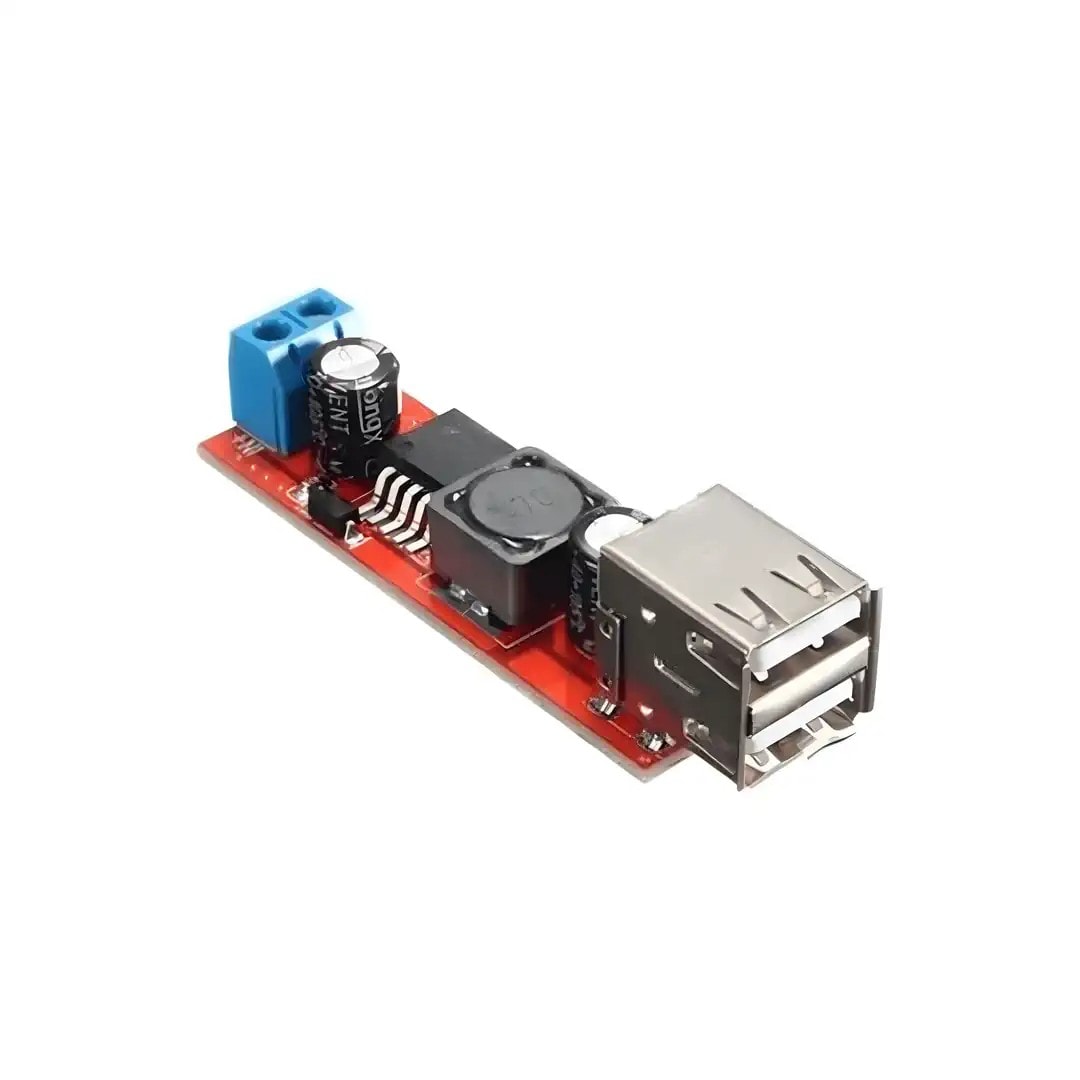 9-36V'dan 5V'a 3A Çift USB Voltaj Düşürücü Modül