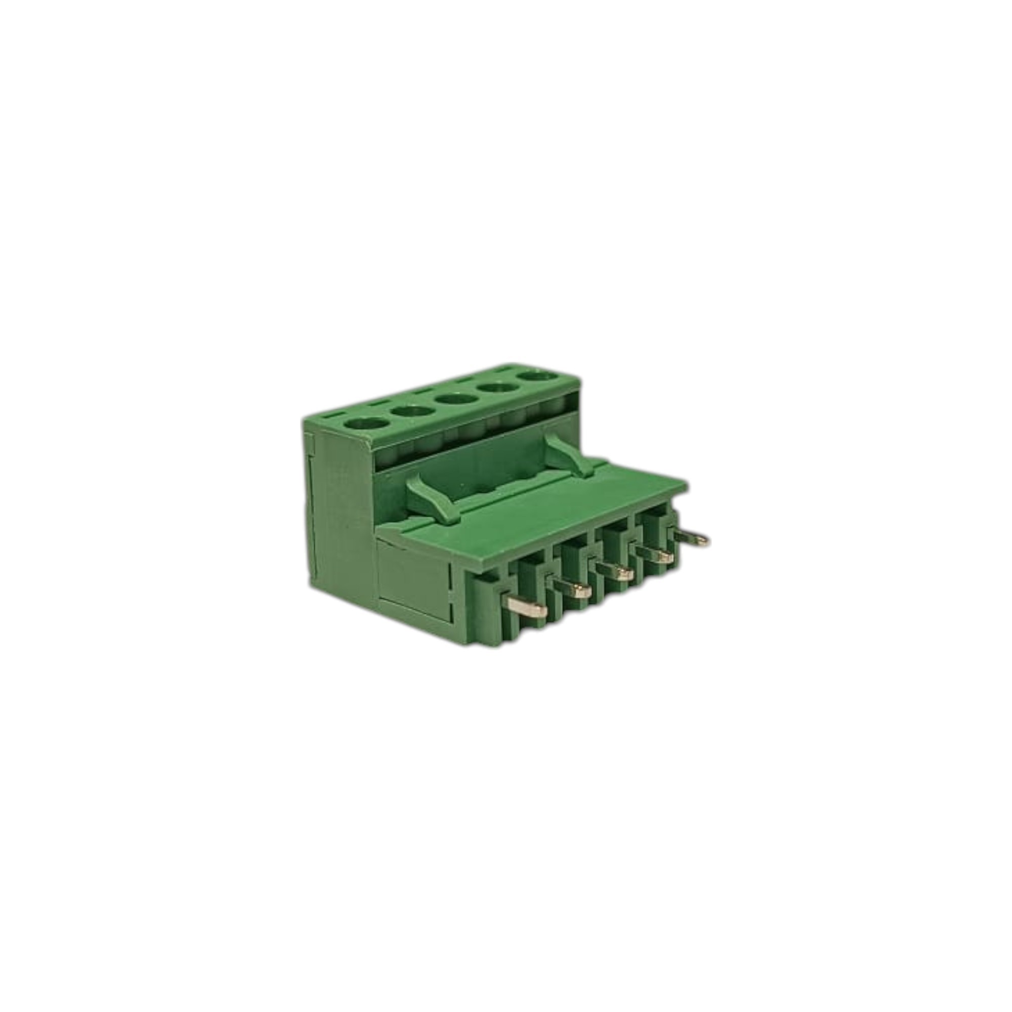 5 Pin 7.62mm 180° Yeşil Klemens Takımı (erkek+dişi)