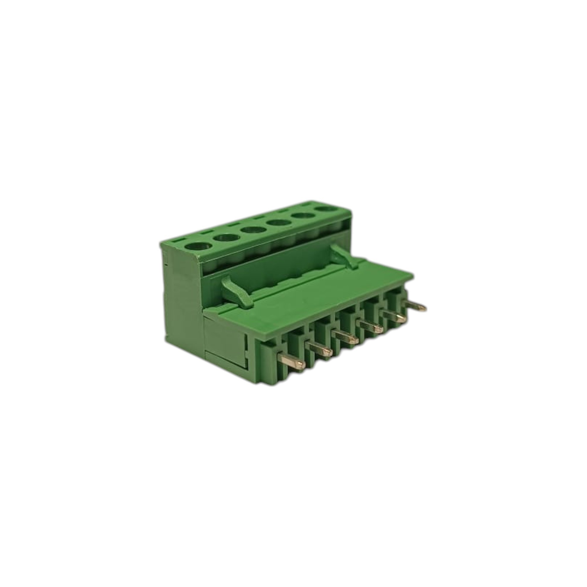 6 Pin 7.62mm 180° Yeşil Klemens Takımı (erkek+dişi)