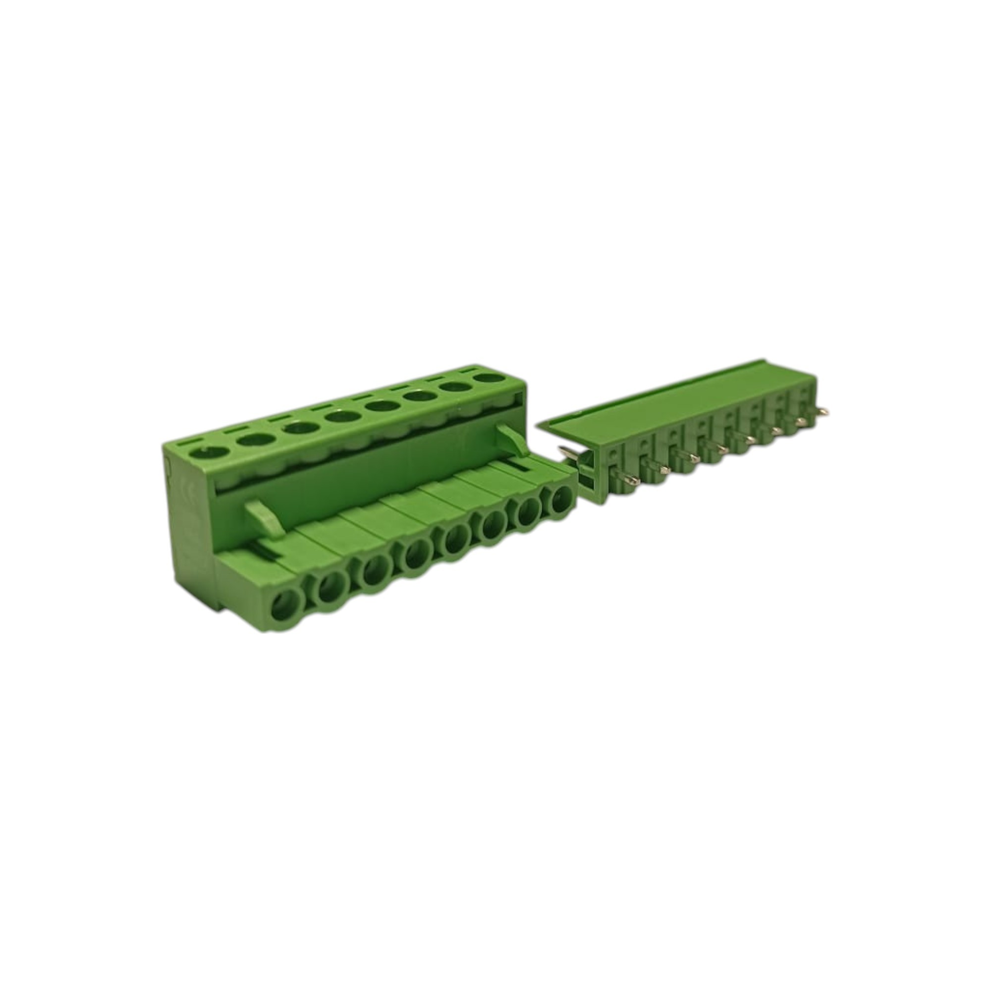 8 Pin 7.62mm 180° Yeşil Klemens Takımı (erkek+dişi)