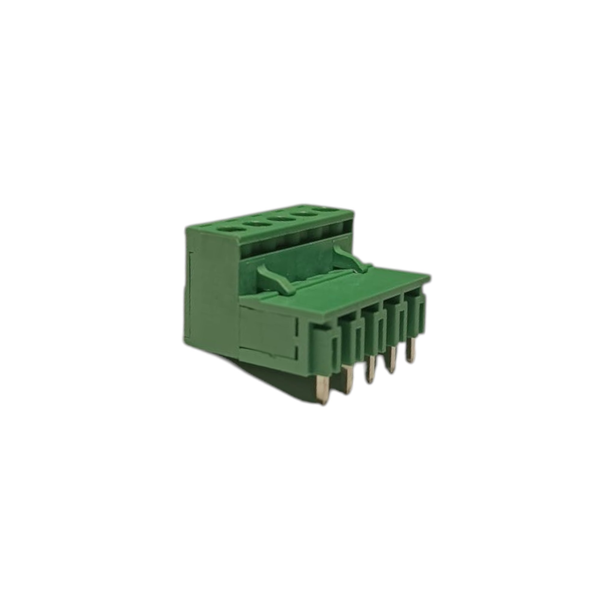 5 Pin 7.62mm 90° Yeşil Klemens Takımı (erkek+dişi)